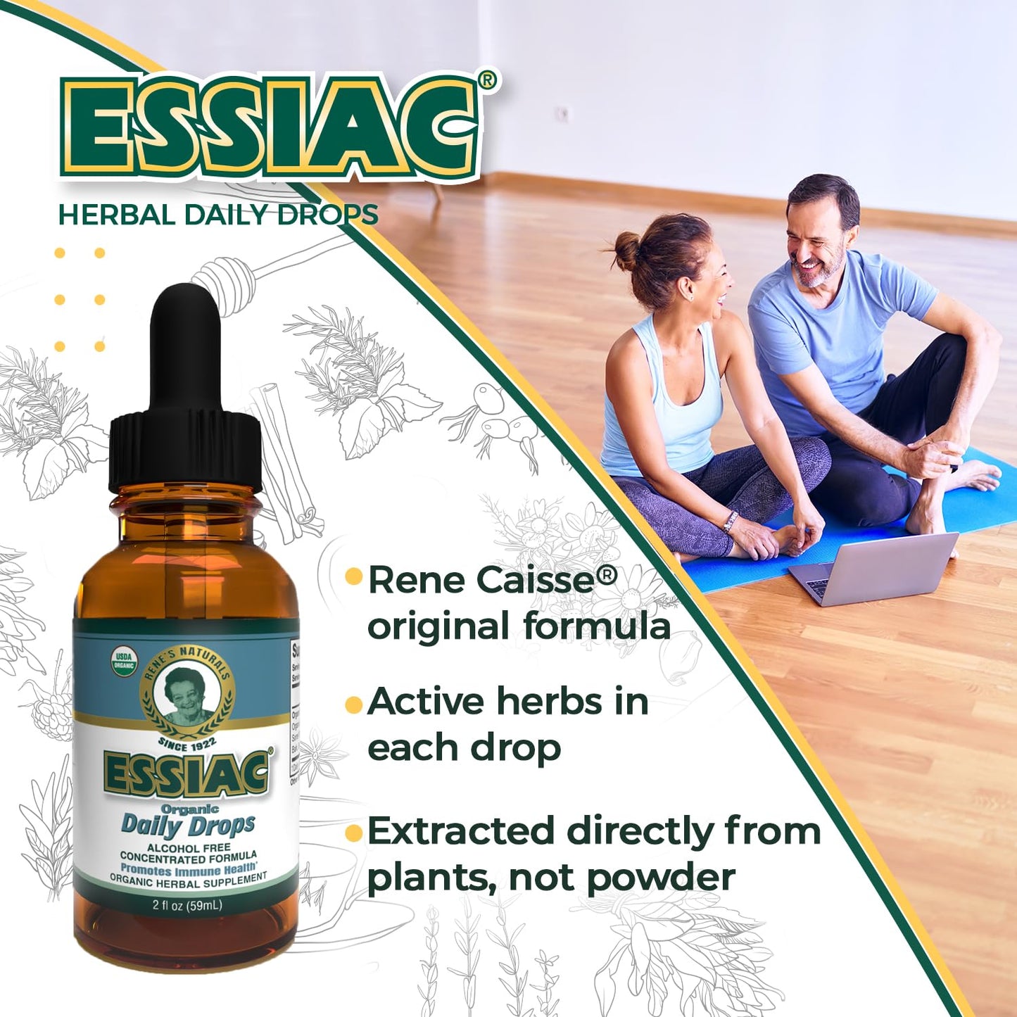 Essiac All-Natural Tea Powder & Organic Wild-Crafted Daily Drops | Detoxify Liver, Blood & Lymph Node Essiac buy supplements Au