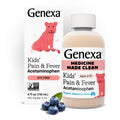 Genexa Children's Clean Acetaminophen | Pediatrician Preferred Ingredients | Pain & Fever Reducer for Kids | Dye Free, 0% Artificial Additives | Ages 2-11, Delicious Organic Blueberry Liquid, 4 fl oz GenexaBuy Supplements Australia