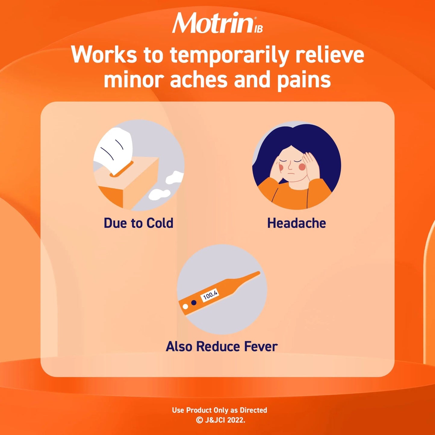 Motrin IB, Ibuprofen 200mg Tablets, Pain Reliever & Fever Reducer for Muscular Aches, Headache, Backache, Menstrual Cramps & Minor Arthritis Pain, NSAID, 100 Ct MotrinBuy Supplements Australia