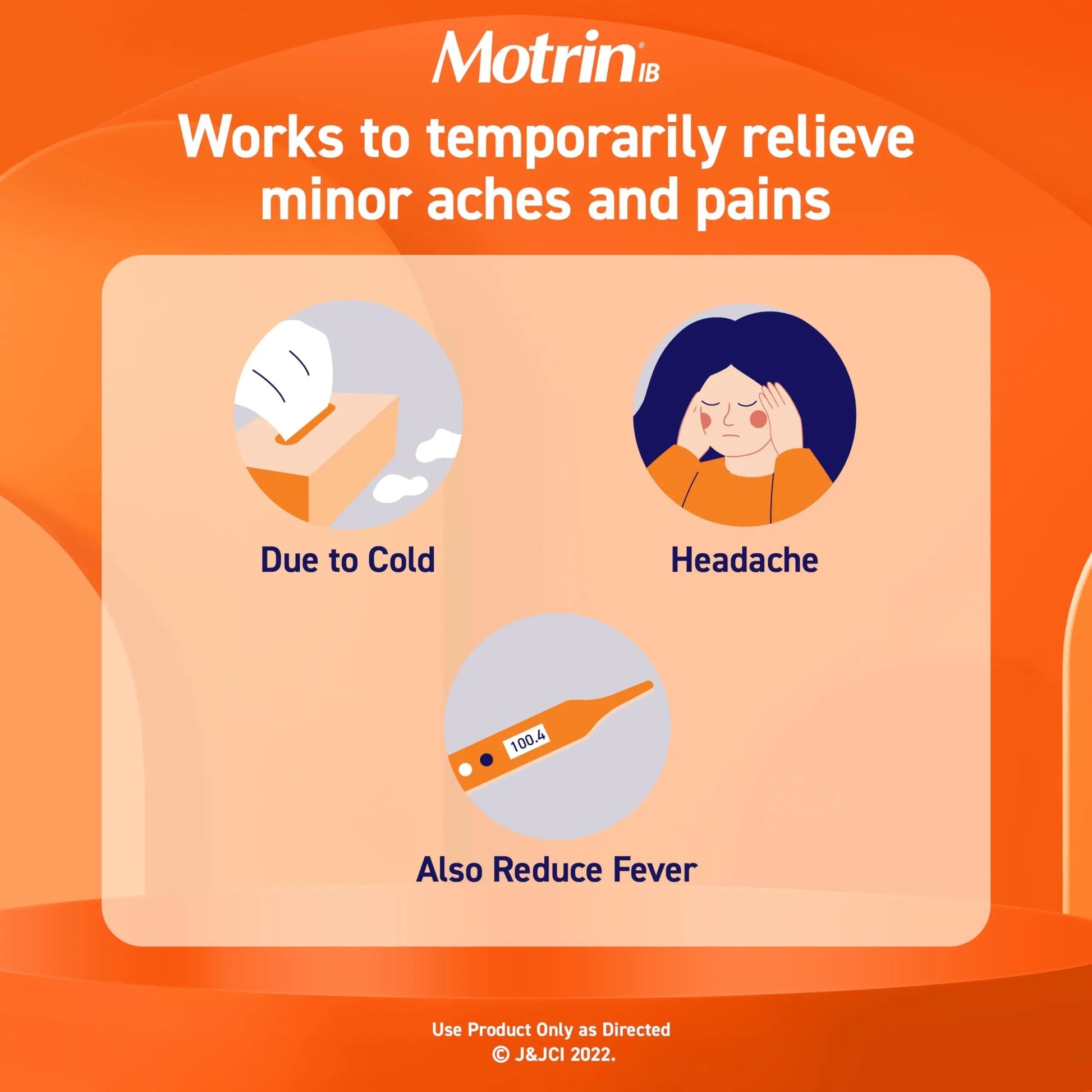 Motrin IB, Ibuprofen 200mg Tablets, Pain Reliever & Fever Reducer for Muscular Aches, Headache, Backache, Menstrual Cramps & Minor Arthritis Pain, NSAID, 100 Ct MotrinBuy Supplements Australia