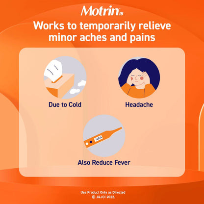 Motrin IB, Ibuprofen 200mg Tablets, Pain Reliever & Fever Reducer for Muscular Aches, Headache, Backache, Menstrual Cramps & Minor Arthritis Pain, NSAID, 100 Ct MotrinBuy Supplements Australia
