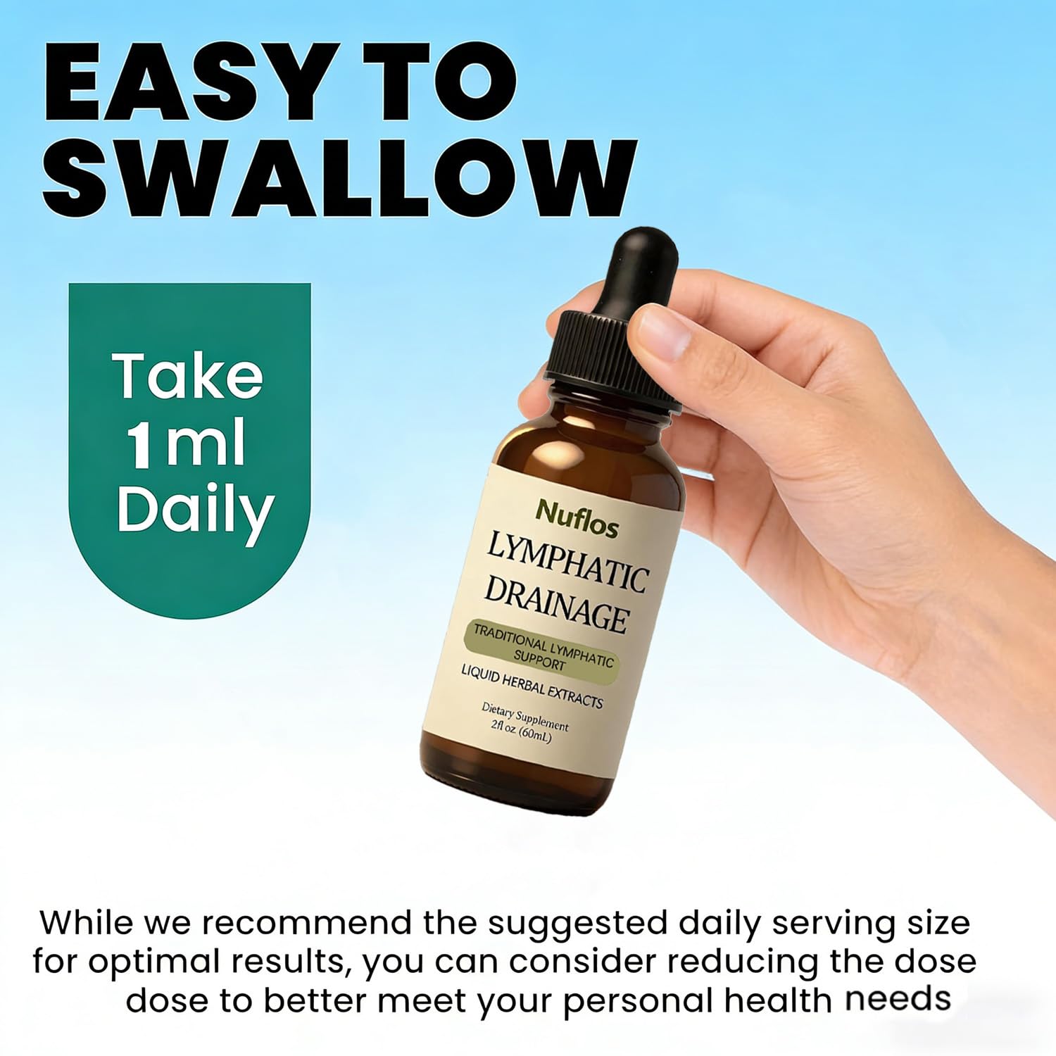 SAPURAIS Nuflos Lymphatic Drainage Drops, Supports Fluid Balance & Immune Health, 2 fl.oz SAPURAIS buy supplements Au