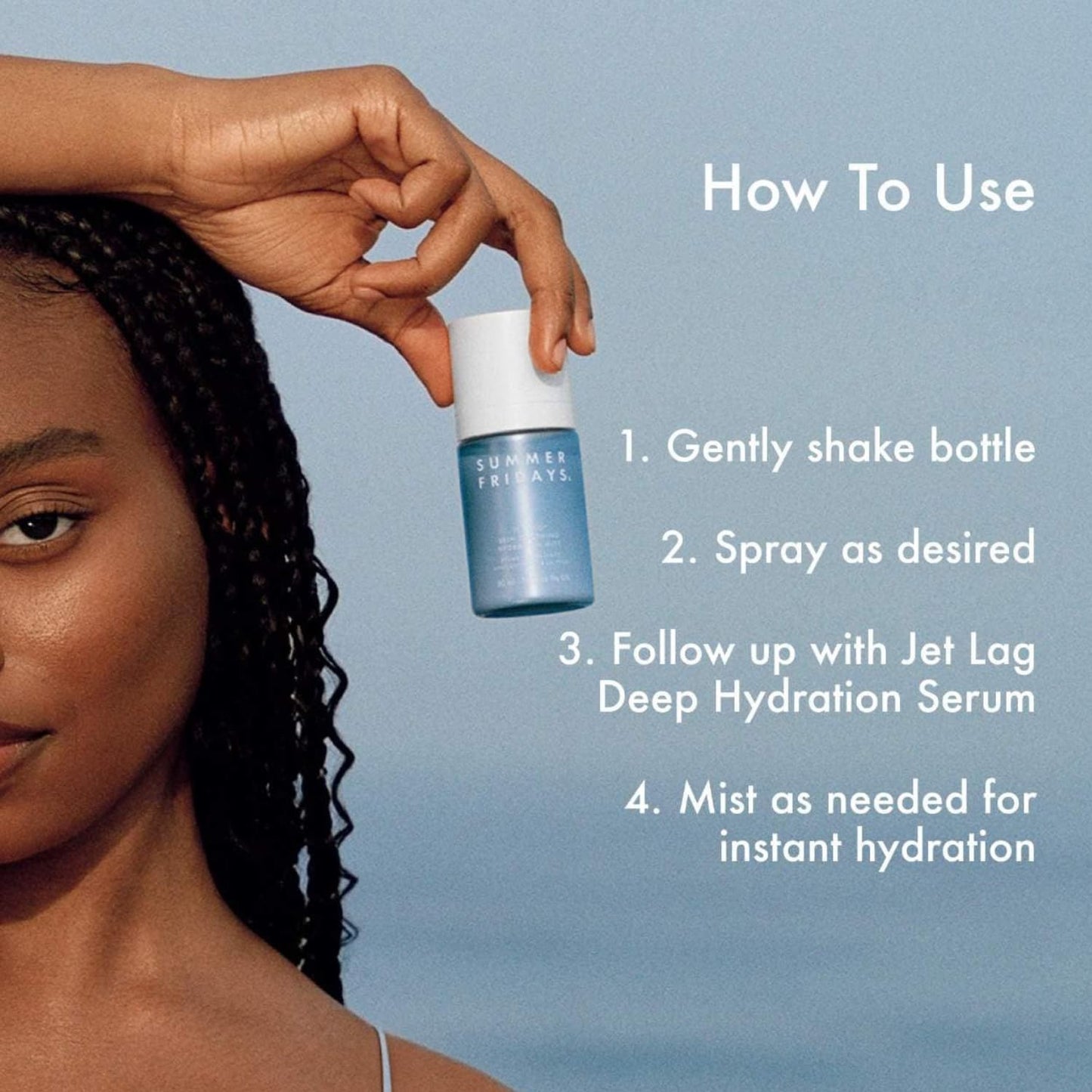 Summer Fridays Jet Lag Skin Soothing Hydration Face Mist - Ultra-Fine Facial Spray & Hydrating Mist to Comfort, Soothe & Help Provide Protective Moisture Barrier Support for Glowing Skin (1.7 Fl Oz) Summer FridaysBuy Supplements Australia