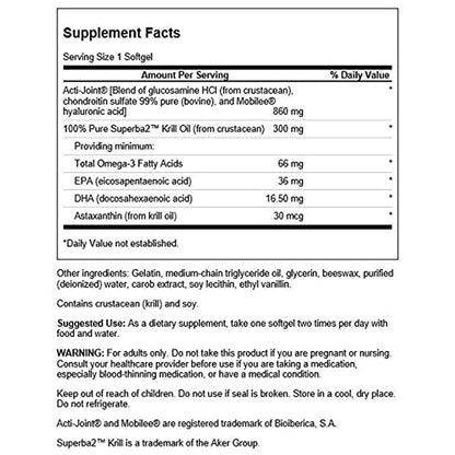 Swanson Acti-Joint Plus with Krill Oil 60 Sgels (2 Pack) SwansonBuy Supplements Australia