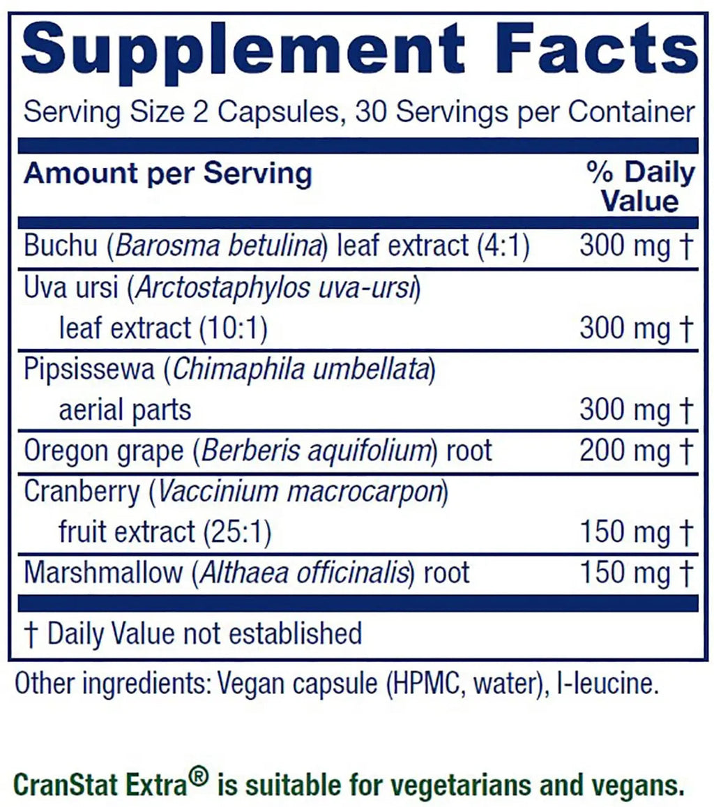 Vitanica Cranstat Extra, Urinary Tract Support, Vegan, 60 Capsules VitanicaBuy Supplements Australia
