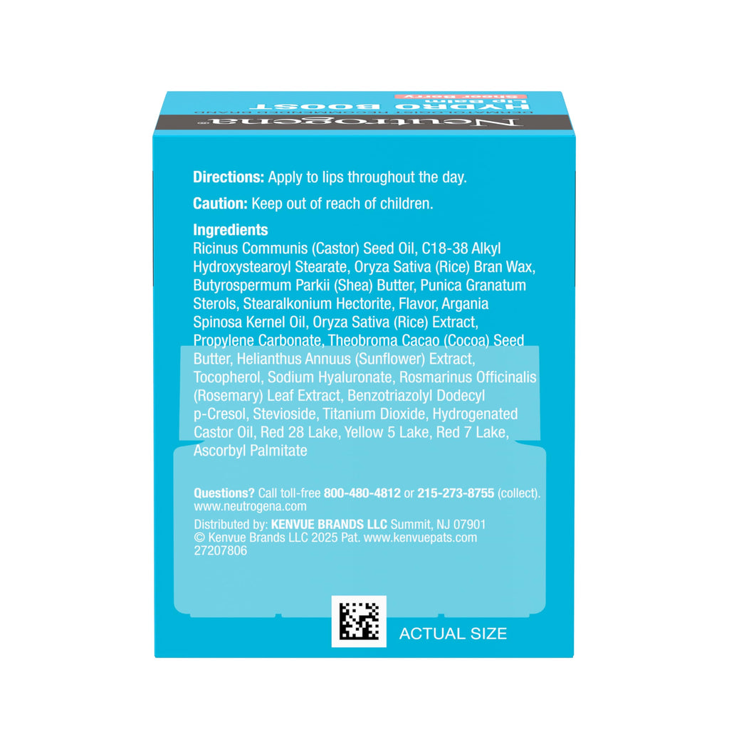 Neutrogena Hydro Boost Hyaluronic Acid Lip Balm, Nourishing Vitamin E Leaves Lips Feeling Hydrated, Sheer Pink Tinted Color with a Sweet Berry Flavor, Sheer Berry, 0.5 oz NeutrogenaBuy Supplements Australia