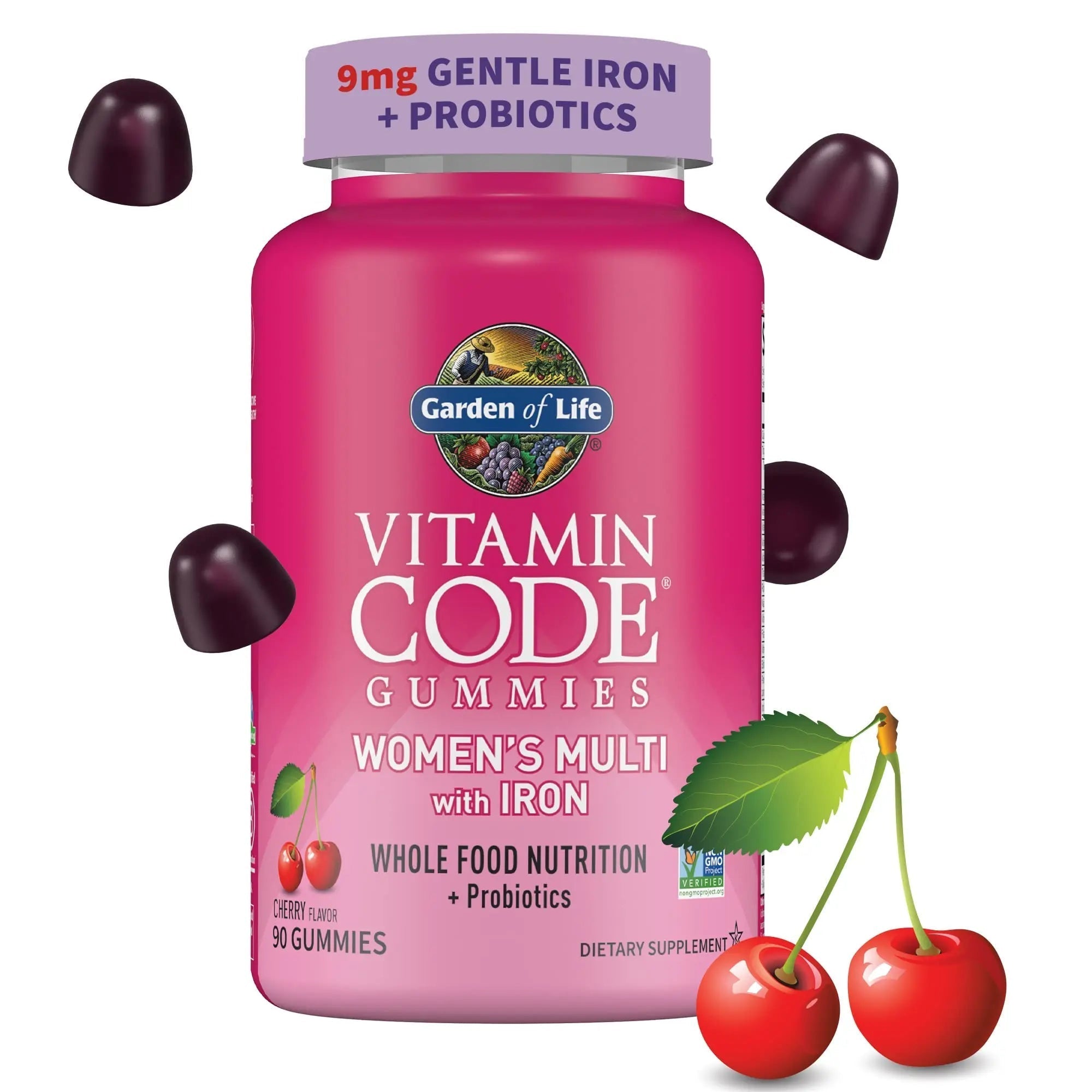Garden of Life Vitamin Code Women’s Multivitamin Gummy with Iron: Folate, Biotin, D3 & B12 for Hair, Skin & Nails Garden of Life