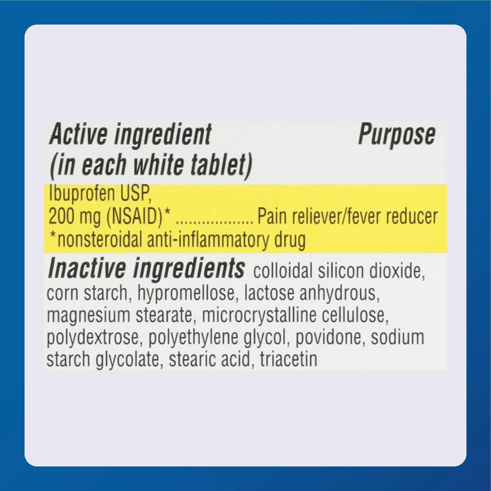 MAJOR Dye-Free Ibuprofen Tablets 200 mg - Helps Temporarily Reduce Fevers - Offers Pain Relief - 100 Tablets (1-Pack) MAJORBuy Supplements Australia