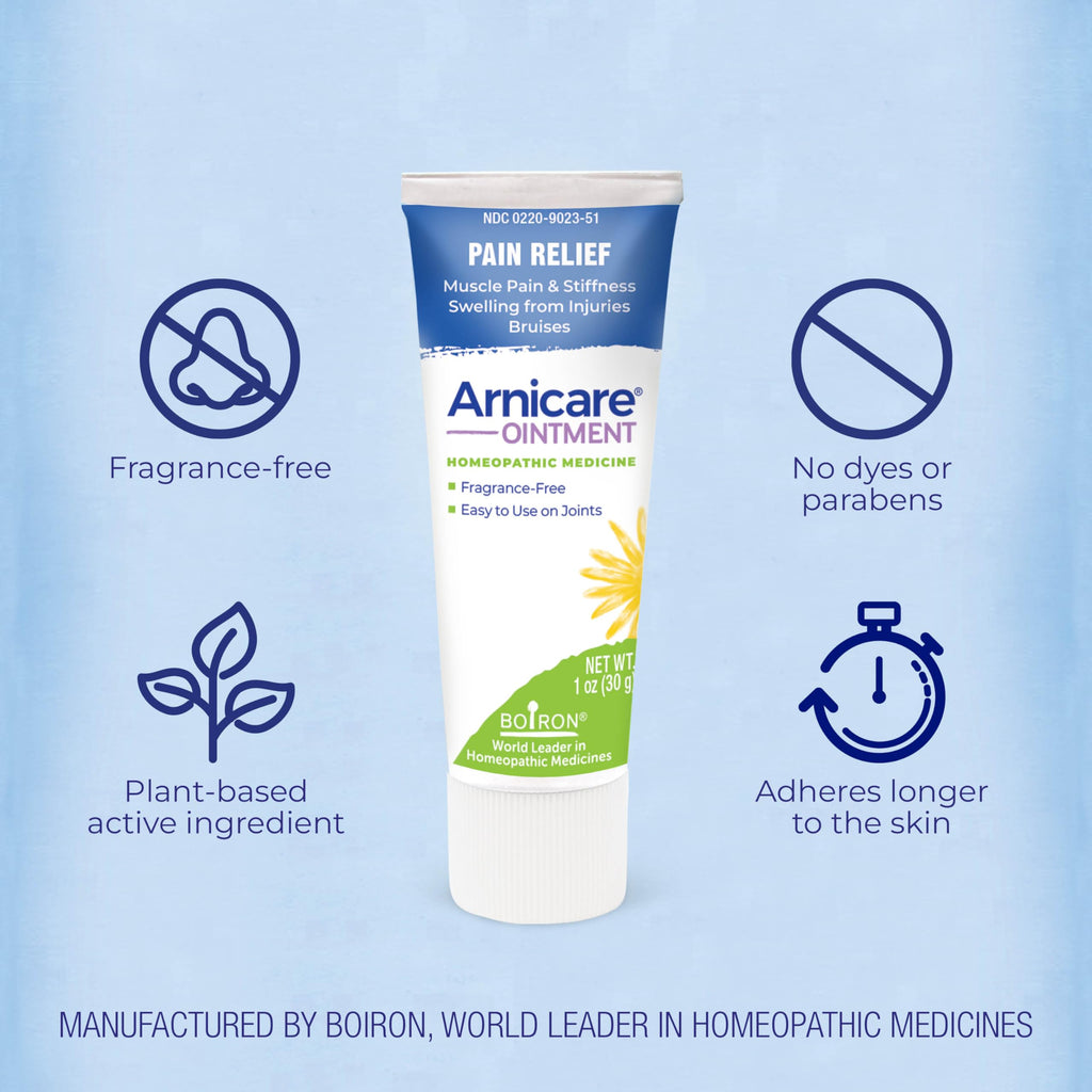 Boiron Arnicare Ointment for Relief of Joint Pain, Muscle Pain, Muscle Soreness, and Swelling from Bruises or Injury - Non-greasy and Fragrance-Free - 1 oz BoironBuy Supplements Australia