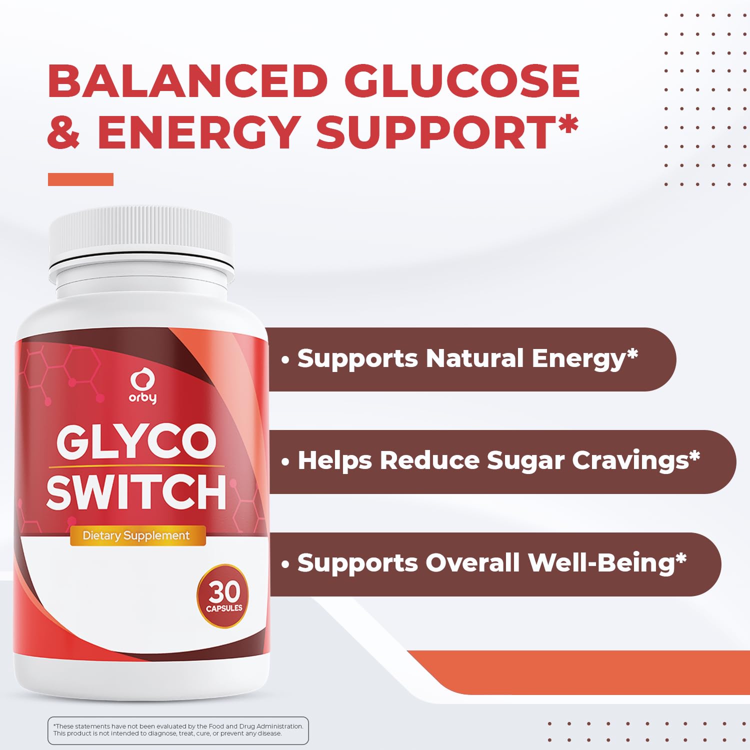 Orby GlycoSwitch – Natural Daily Wellness Supplement with Vitamin C, D3, Magnesium & Chromium – Non-GMO, GMP Certified, Made in USA – 30 Capsules, 1 Month Supply OrbyBuy Supplements Australia