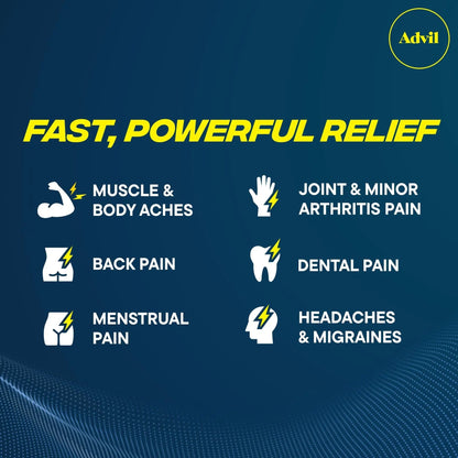 Advil Dual Action Coated Caplets, 125 Mg Ibuprofen and 250 Mg Acetaminophen per Dose (2 Dose Equivalent) for 8 Hour Pain Relief - 216 Count AdvilBuy Supplements Australia