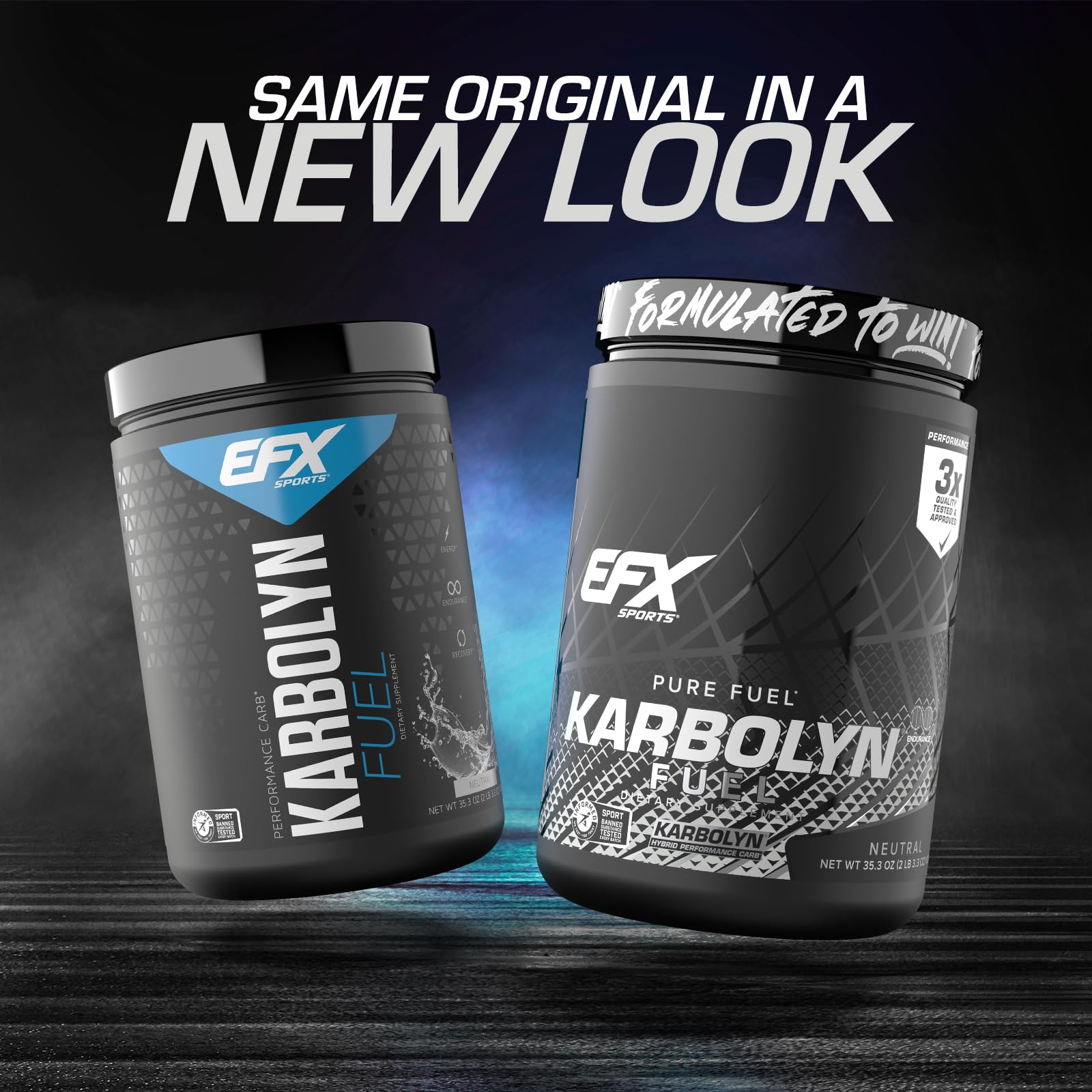 EFX Sports Karbolyn Fuel | Fast-Absorbing Carbohydrate Powder | Carb Load, Sustained Energy, Quick Recovery | Stimulant Free | 20 Servings (Neutral)