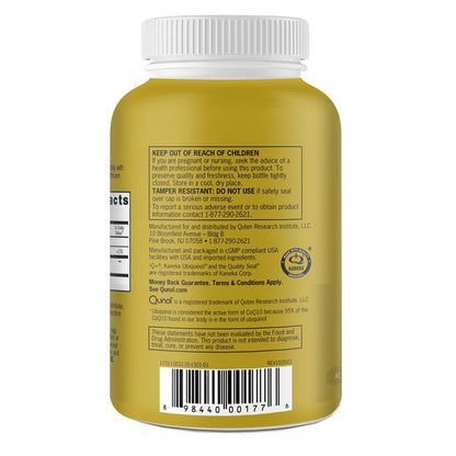Qunol 100mg Ubiquinol, Powerful Antioxidant for Heart & Vascular Health, Essential for Energy Production