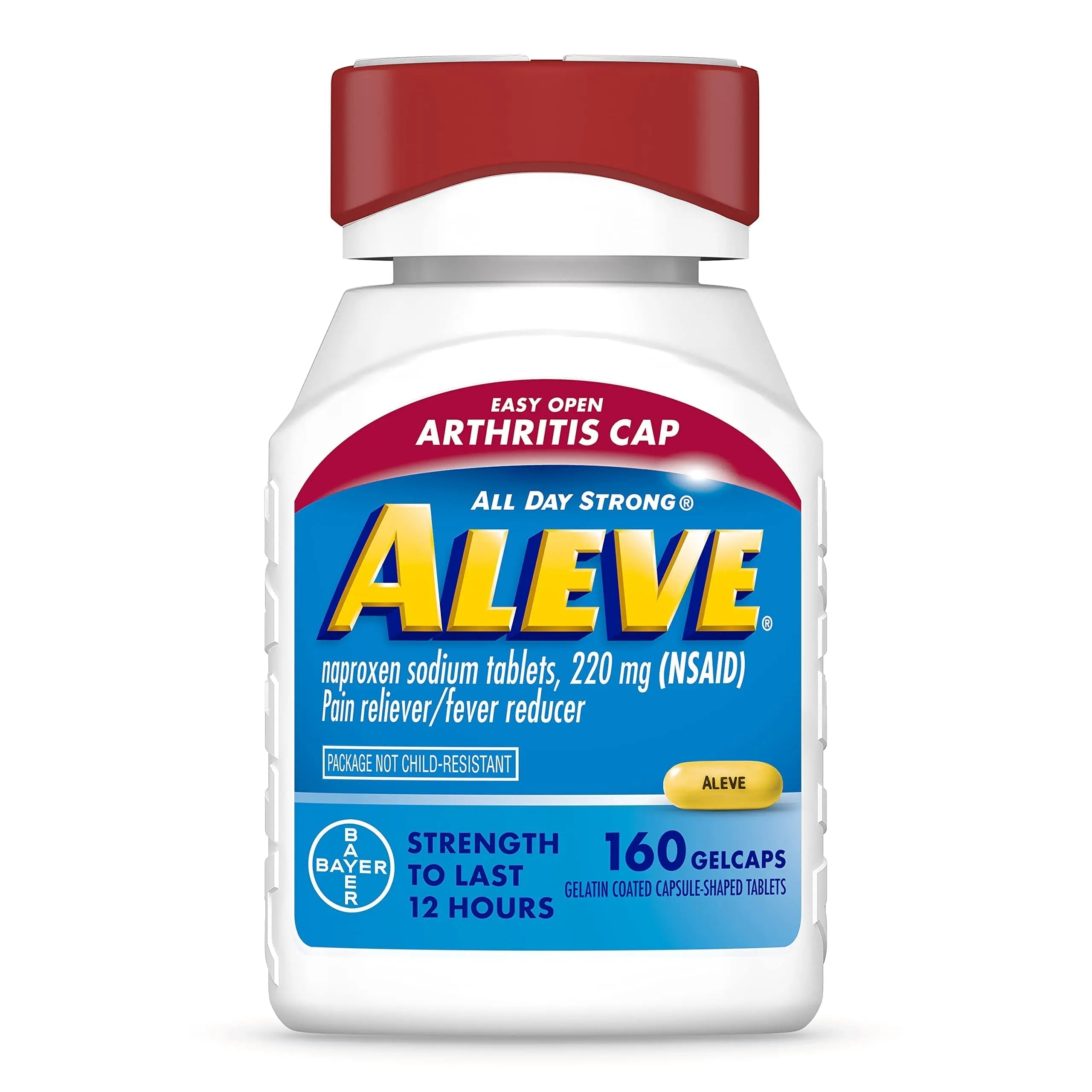 Aleve Gelcaps with Easy Open Arthritis Cap, Naproxen Sodium, Medication for Arthritis Pain, 160 Count AleveBuy Supplements Australia