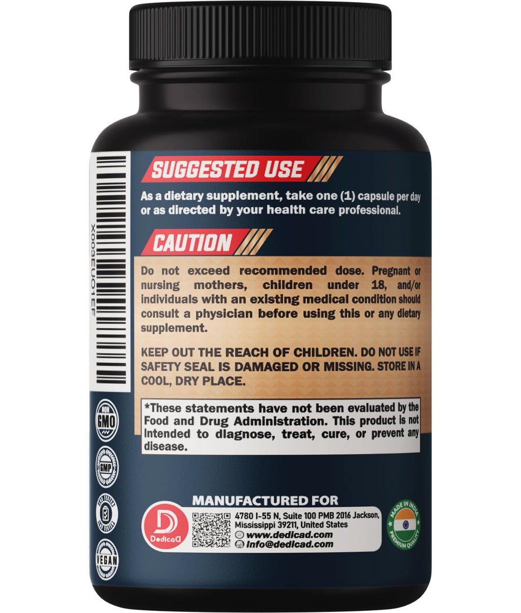 DEDICAD 10in1 Noni Capsules - 4 Month Supply with Elderberry, Boswellia, Turmeric, Ginger & More - Support Muscle, Joint, Digestive & Immune - 2 Packs of 60 Vegan Capsules, Non-GMO & Gluten-Free DEDICAD buy supplements Au