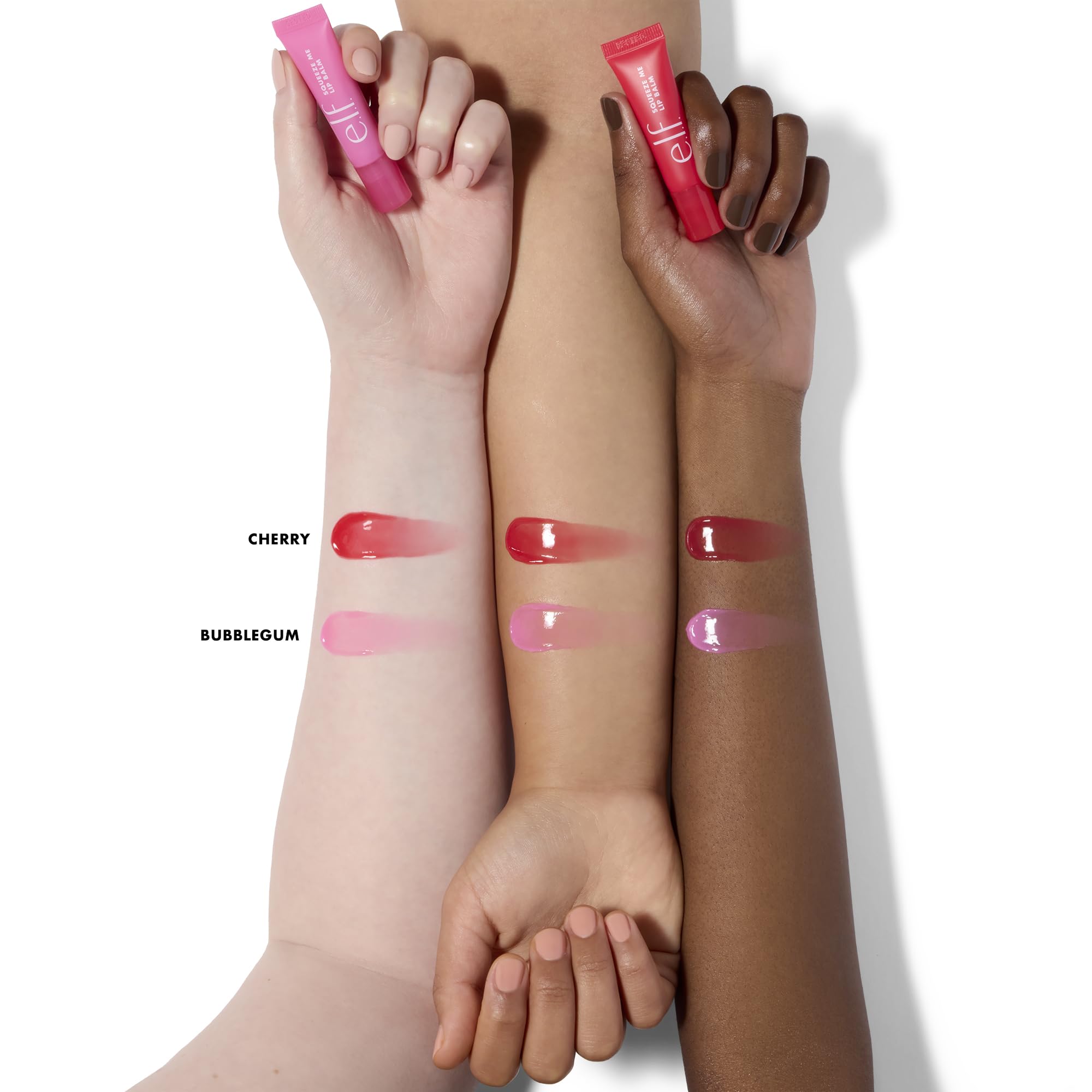 e.l.f. Squeeze Me More Lip Balm Duo, Moisturizing Balm For A Sheer Tint Of Color, Made With Hyaluronic Acid, Vegan & Cruelty-Free, Cherry & Bubblegum e.l.f.Buy Supplements Australia
