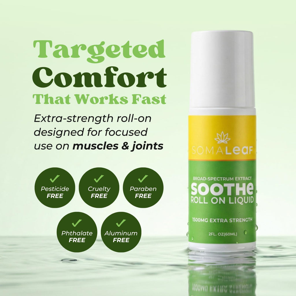 SomaLeaf Soothe Roll-On, 1500 MG, Extra Strength, Natural Comfort for Muscles, Hips, Joints, Neck, Back, Elbows, Fingers, Hands, and Knees SomaLeafBuy Supplements Australia