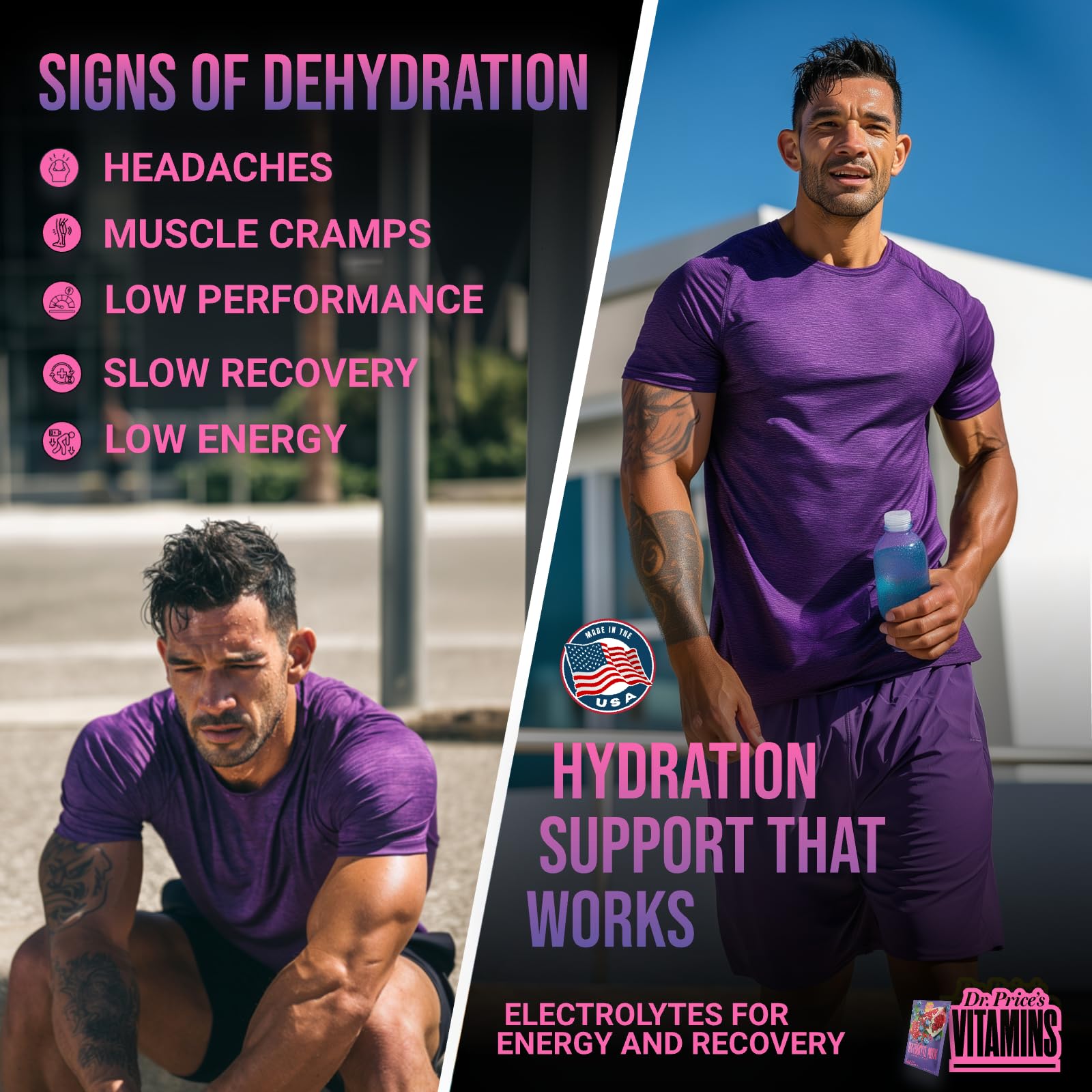 Dr. Price’s Electrolytes Hydration Powder Packets – Blueberry Pomegranate, 30 Packs | Sugar Free Electrolyte Drink Mix, 72+ Trace Minerals, Manganese