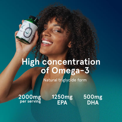 Puori Omega 3 Fish Oil Supplement - Ultra Pure & Burpless Wild Caught Fish Oil with 2000mg Omega 3 Fatty Acids,1250mg EPA & 500mg DHA Supports Heart, Brain & Eye Health - IFOS Certified - 120 Softgels PuoriBuy Supplements Australia