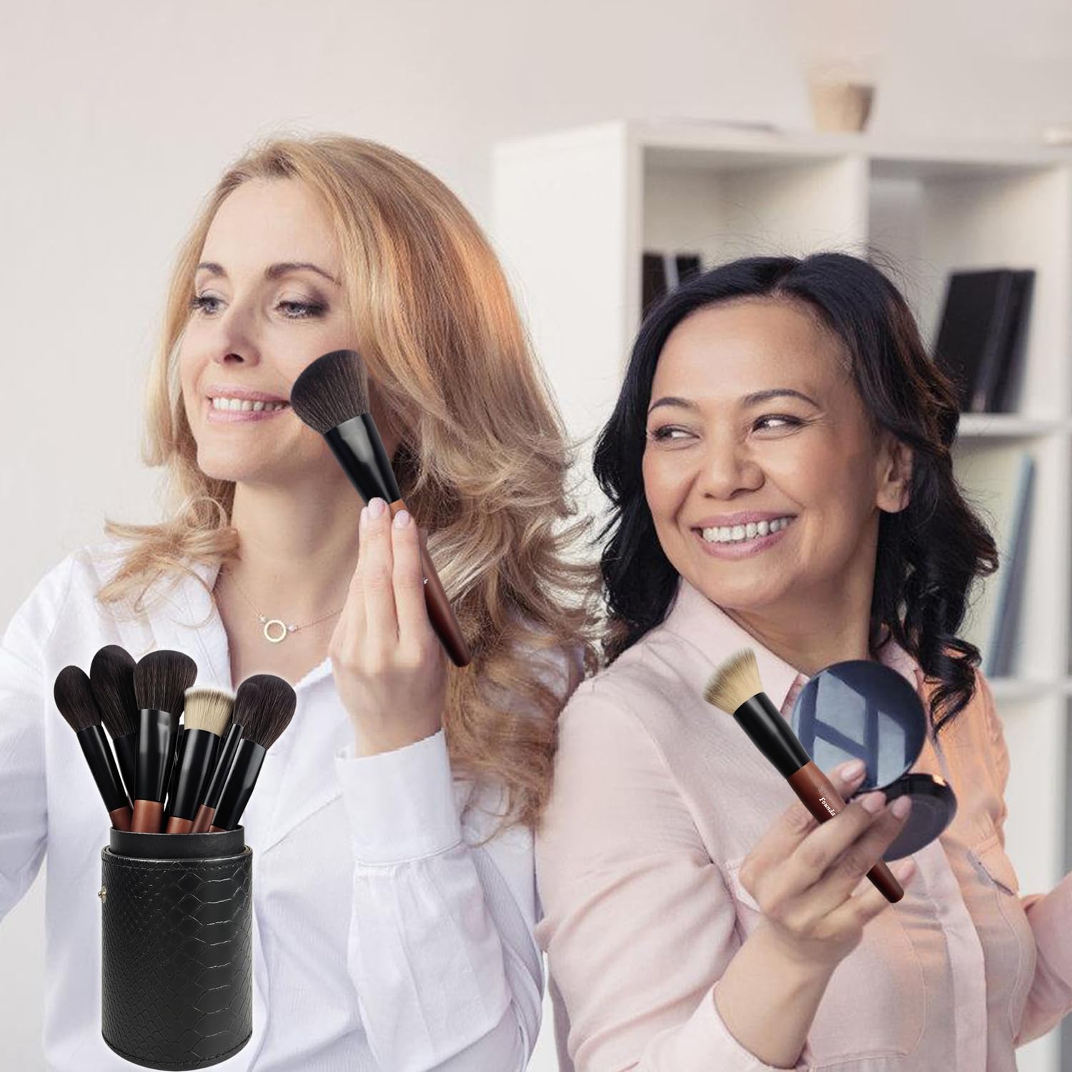 Makeup Brushes 16 Pcs Makeup Brush Set Professional, Wood Handle Travel Make Up Brushes Set with Case, Premium Cruelty-Free Synthetic Fiber Hair Makeup Brush Kit with Holder ZylsniceBuy Supplements Australia