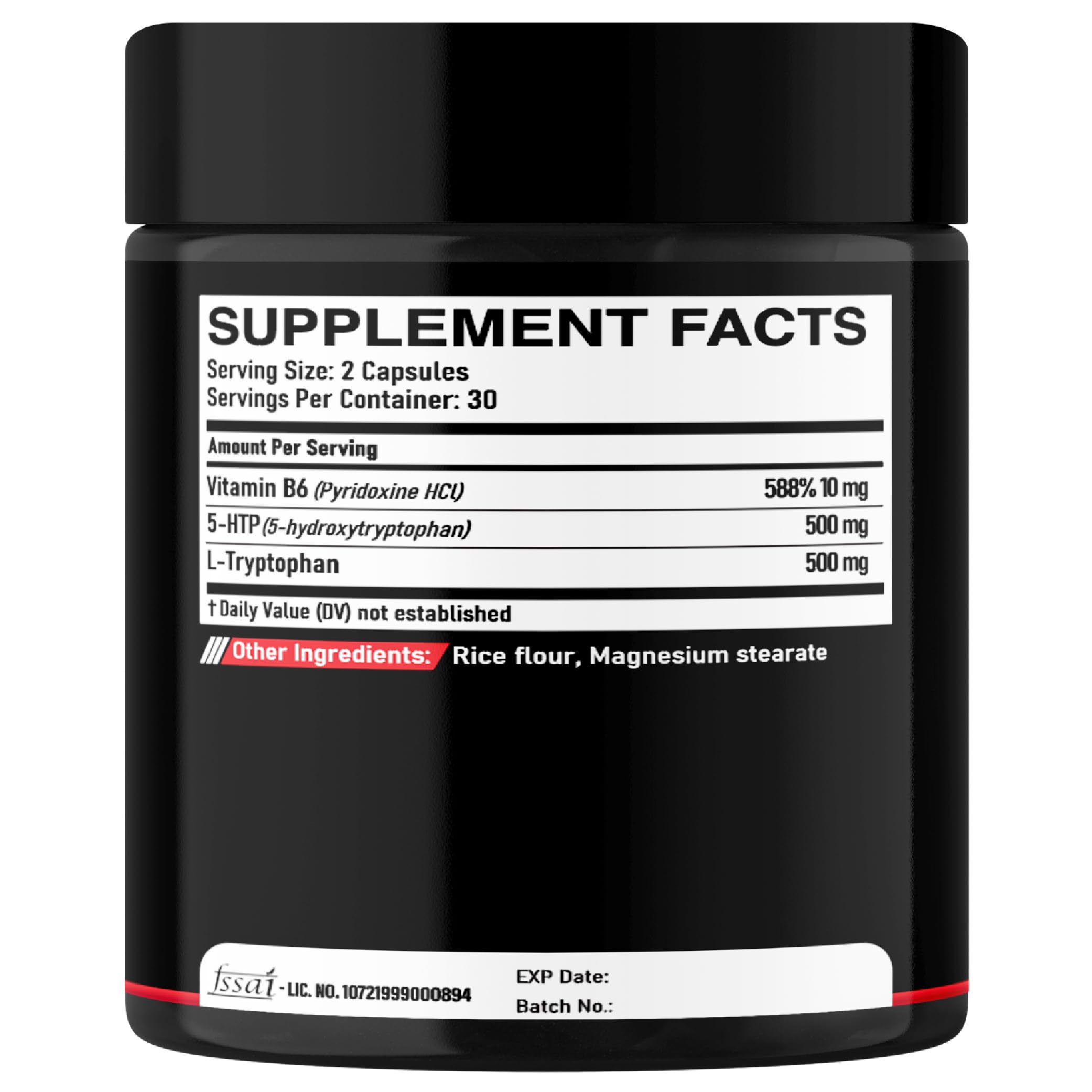 DEDICAD 5 HTP Supplement 1010mg - 60 Capsules - 3in1 Combined with Vitamin B6, L-Tryptophan - Comfortable Mood, Brain Health, Body Management & Immune System Support DEDICAD buy supplements Au