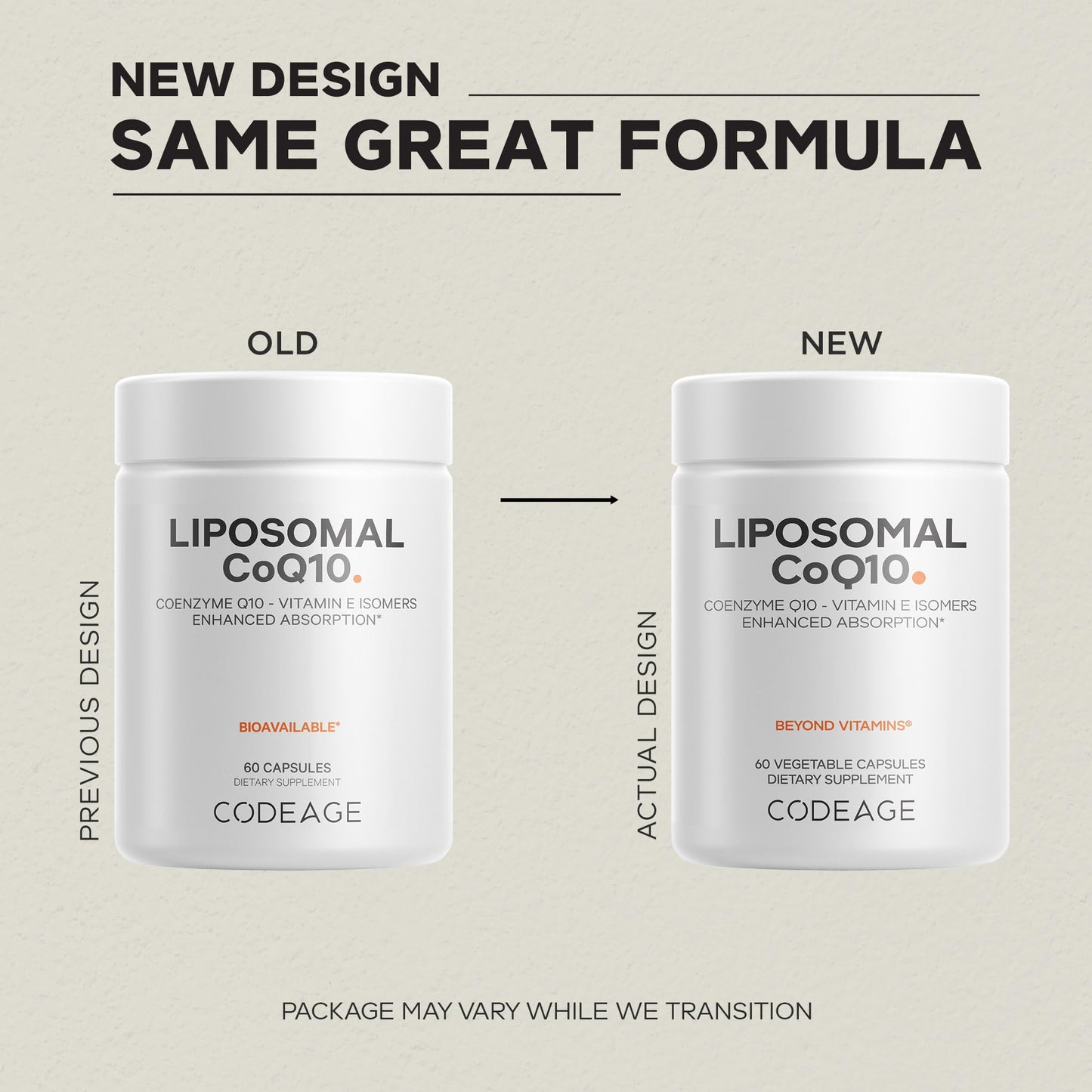 Codeage Liposomal CoQ10 Supplement - 125 mg Coenzyme Q10 with Vitamin E Isomers Tocopherols - 2-Month Supply - 1 Capsule Per Serving - Liposomal Delivery - Vegan, Non-GMO, Gluten-Free - 60 Capsules CodeageBuy Supplements Australia