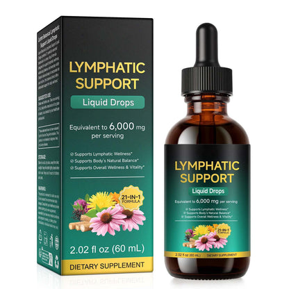 Lymphatic Drainage Drops 21-in-1 | 6000mg Herbal Blend | Lymph System Support Supplement | with Echinacea, Dandelion, Burdock, Calendula, Turmeric & More | for Women & Men | 60ml AEBEFBAW buy supplements Au