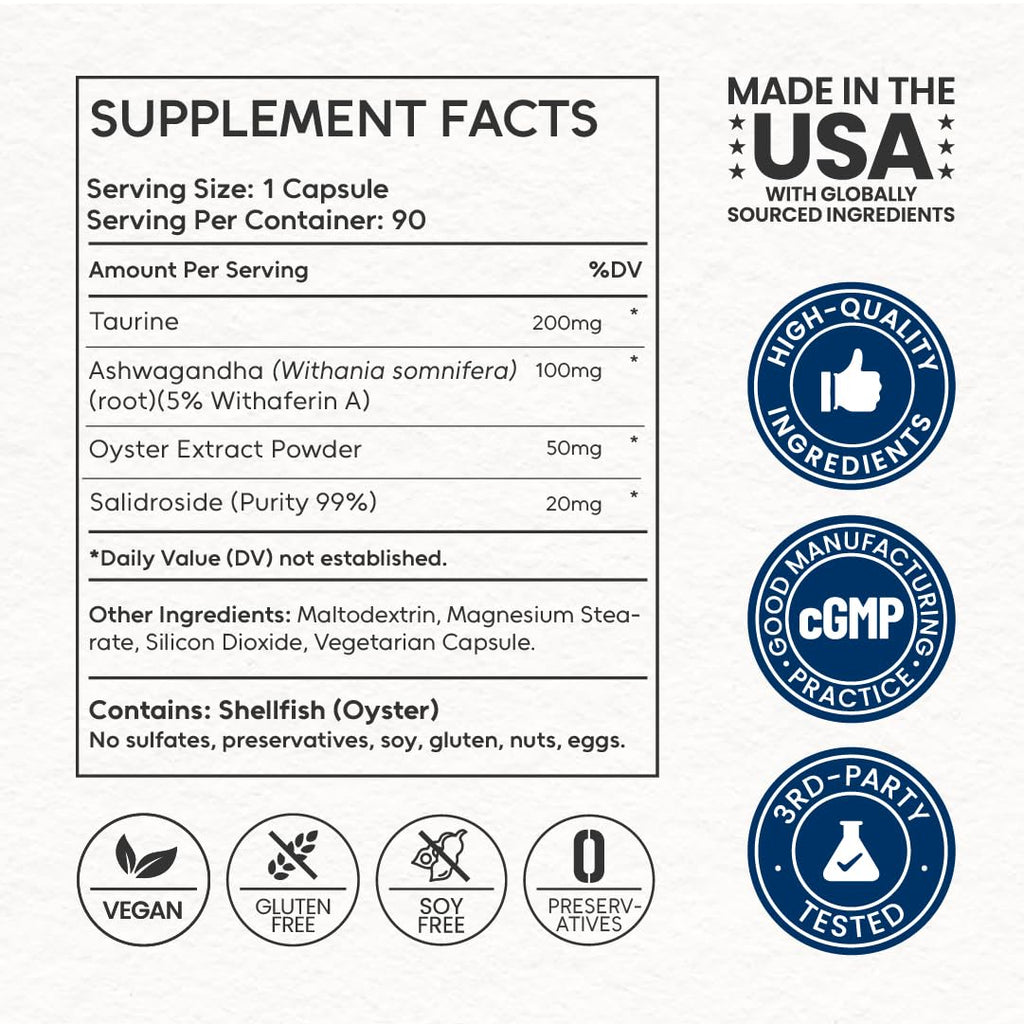 NEUMINA Men's Energy & Immune Complex, Energy Production, Fatigue Relief, Stress Support, Immune Health, Non-GMO, Made in USA, 90 Servings NEUMINABuy Supplements Australia