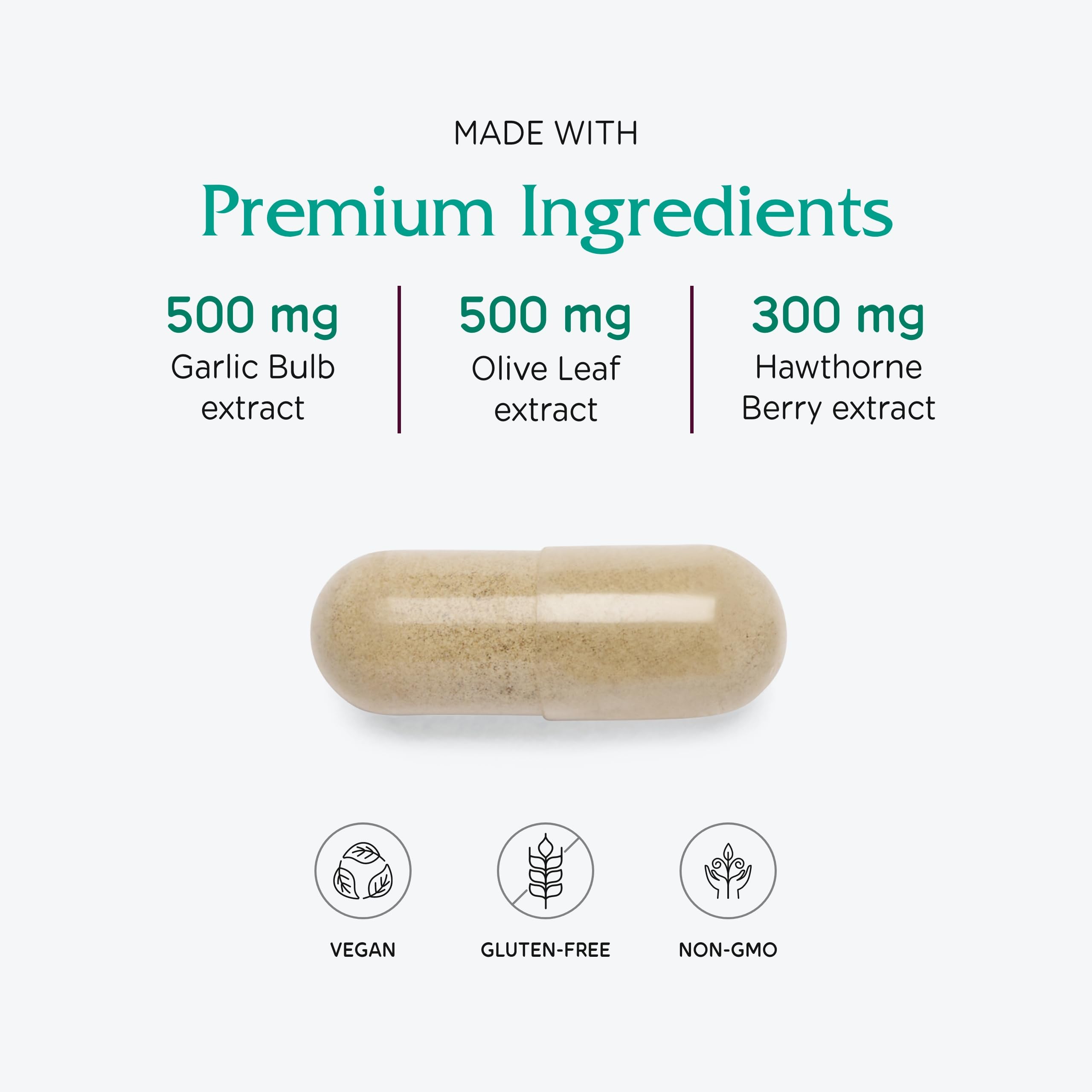 Vitanica VasoBlend - Heart Health Supplement with Folic Acid, Magnesium, CoQ10 & Terminalia Arjuna Bark - Heart Health Supplement - Consumer Line - 90 Vegan Caps VitanicaBuy Supplements Australia