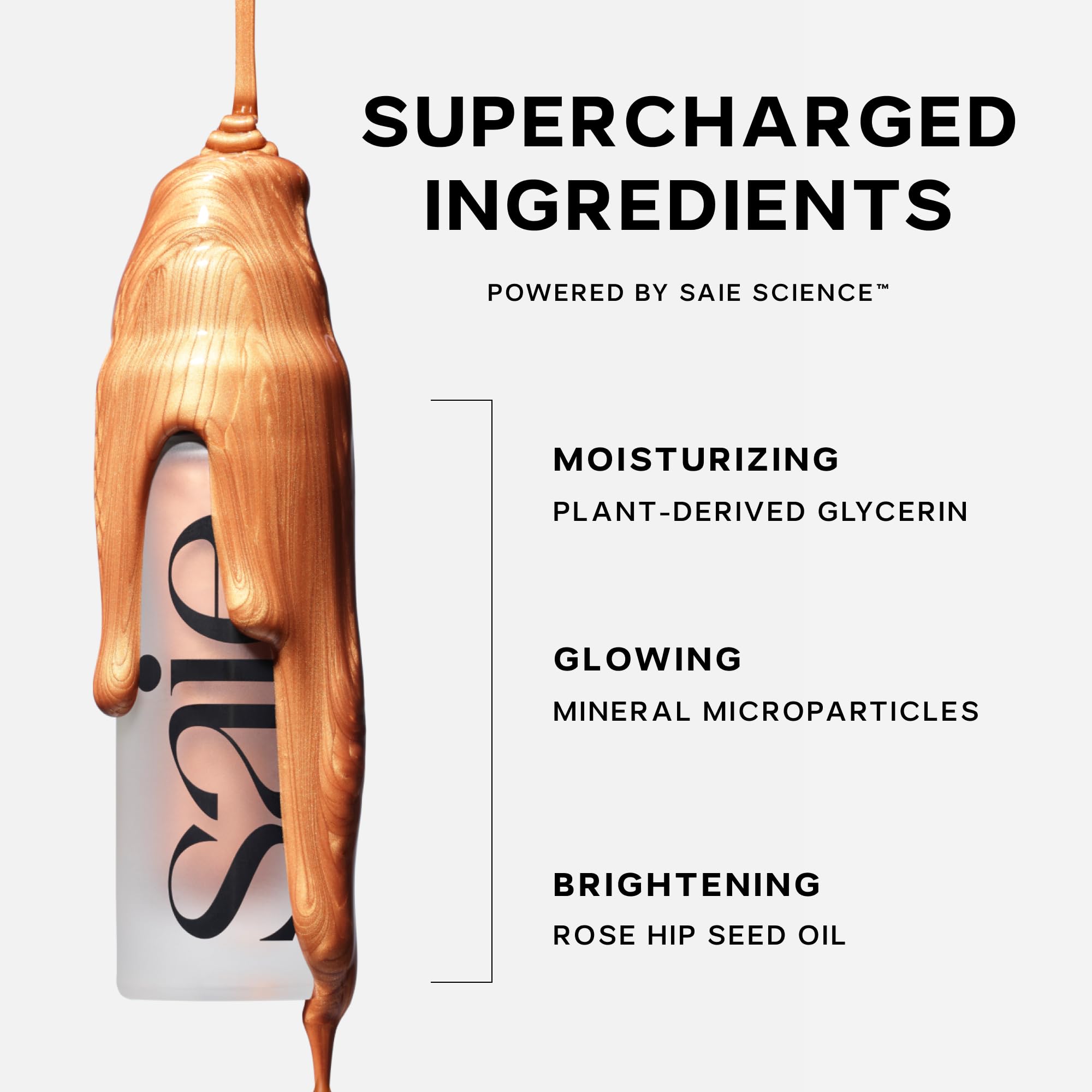 Saie Glowy Super Gel Warmglow Duo - Lightweight Illuminator & Makeup Primer for Glowing Skin - Soft Warm Gold (1 oz & 0.5 oz) SaieBuy Supplements Australia