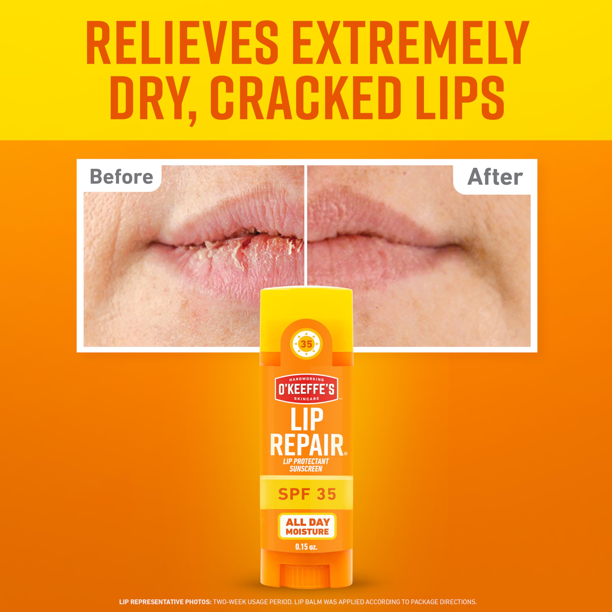 O'Keeffe's Lip Repair SPF 35 Lip Balm - Stick (3 Pack) - Sun-Safe Moisturizer for Extremely Cracked, Dry Lips O'Keeffe'sBuy Supplements Australia