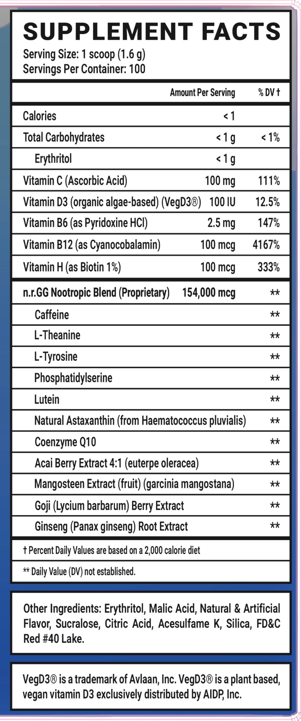 Gamer Supps GG Energy - Goof Juice by MoistCr1TiKaL (100 Servings) - Keto Friendly Gaming Energy and Nootropic Blend, Sugar Free + Organic Caffeine + Vitamins + Immune Support, Powder Drink Gamer SuppsBuy Supplements Australia