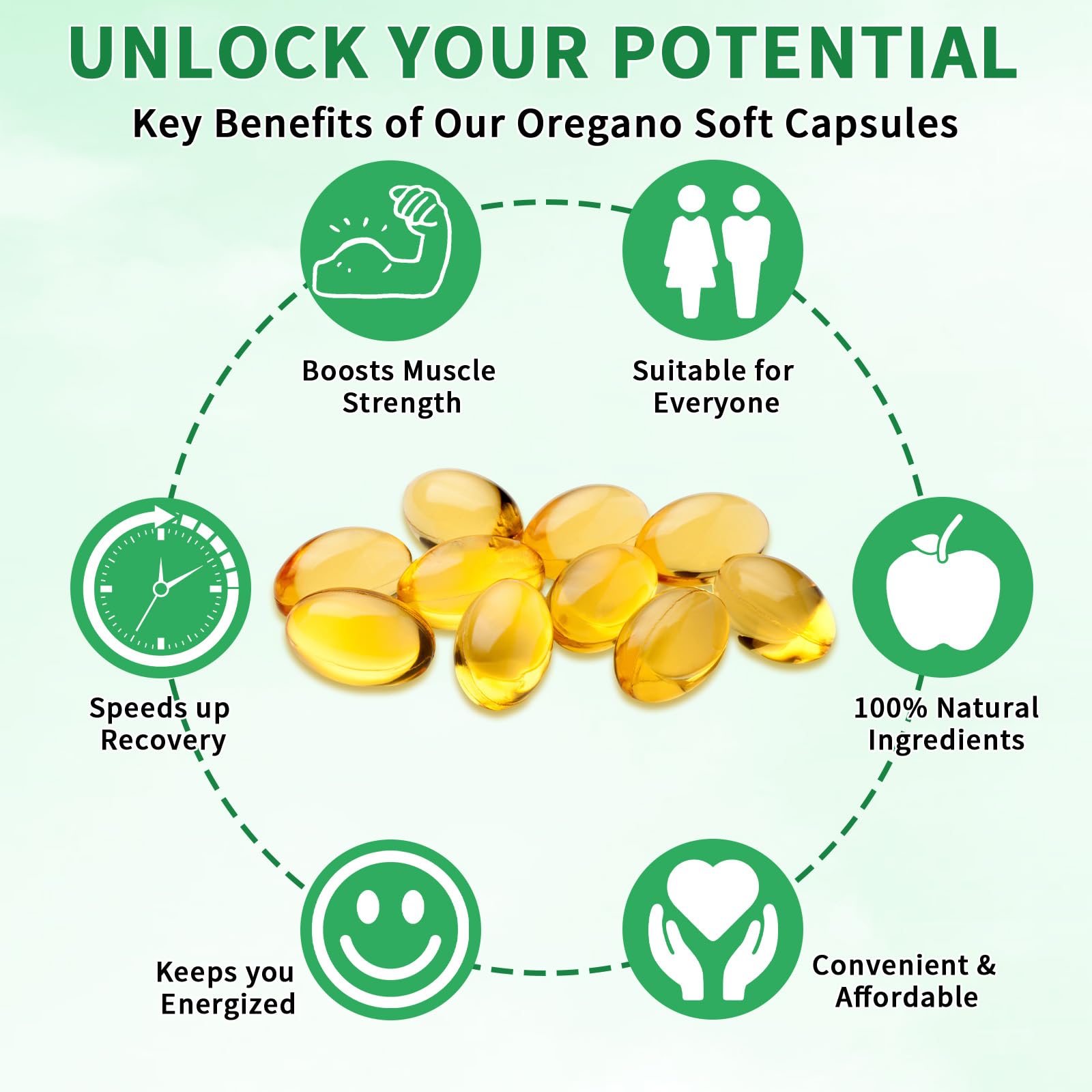 Oil of Oregano with Black Seed Oil, 6000mg Oregano Oil Capsules Organic, of Oregano