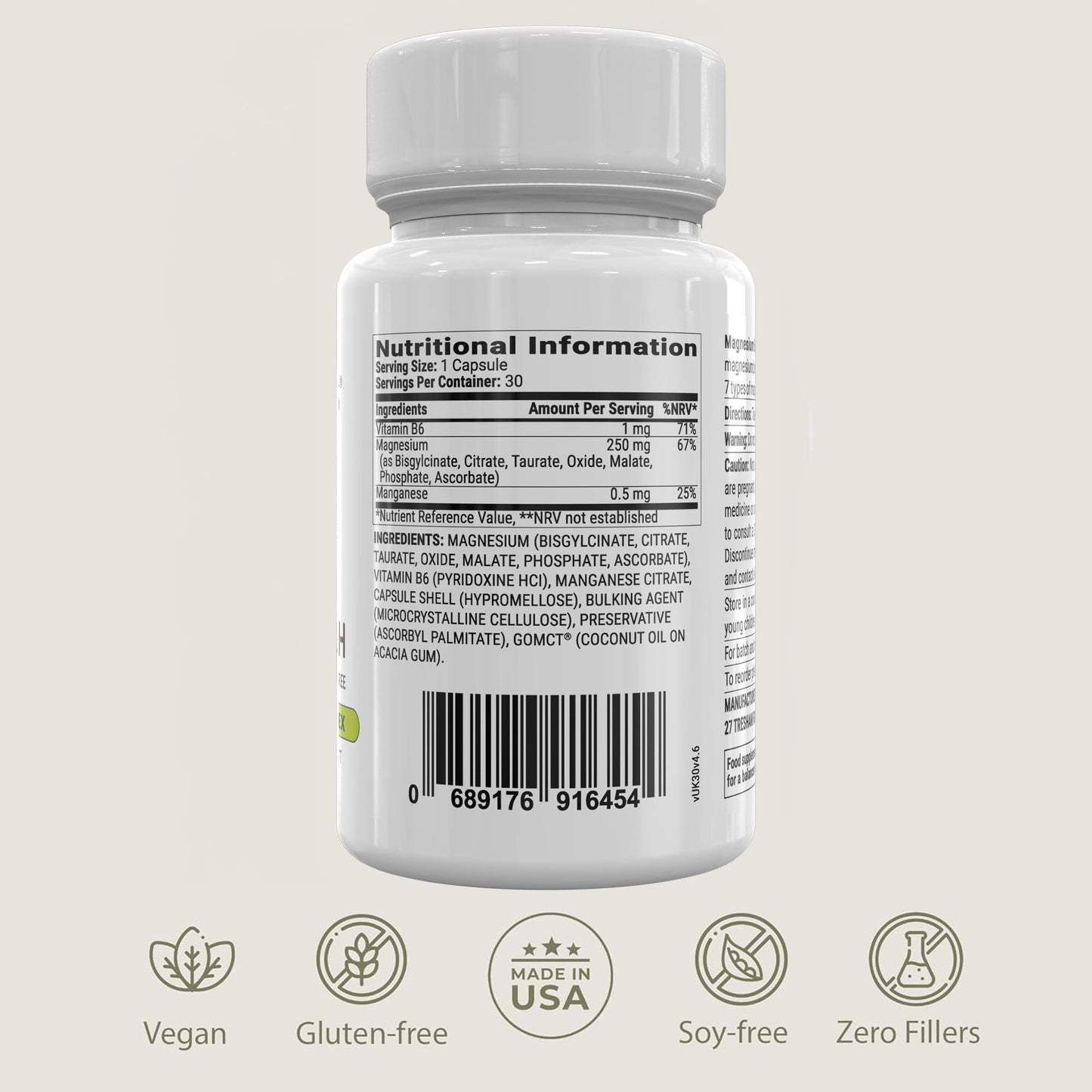 BIOptimizers Magnesium Breakthrough Supplement with 500mg - 7 Forms of Magnesium: Glycinate, Malate, Citrate, and More - Natural Support for Sleep and Cognitive Function -30 Capsules- Calming Vitamins BIOptimizers buy supplements Au