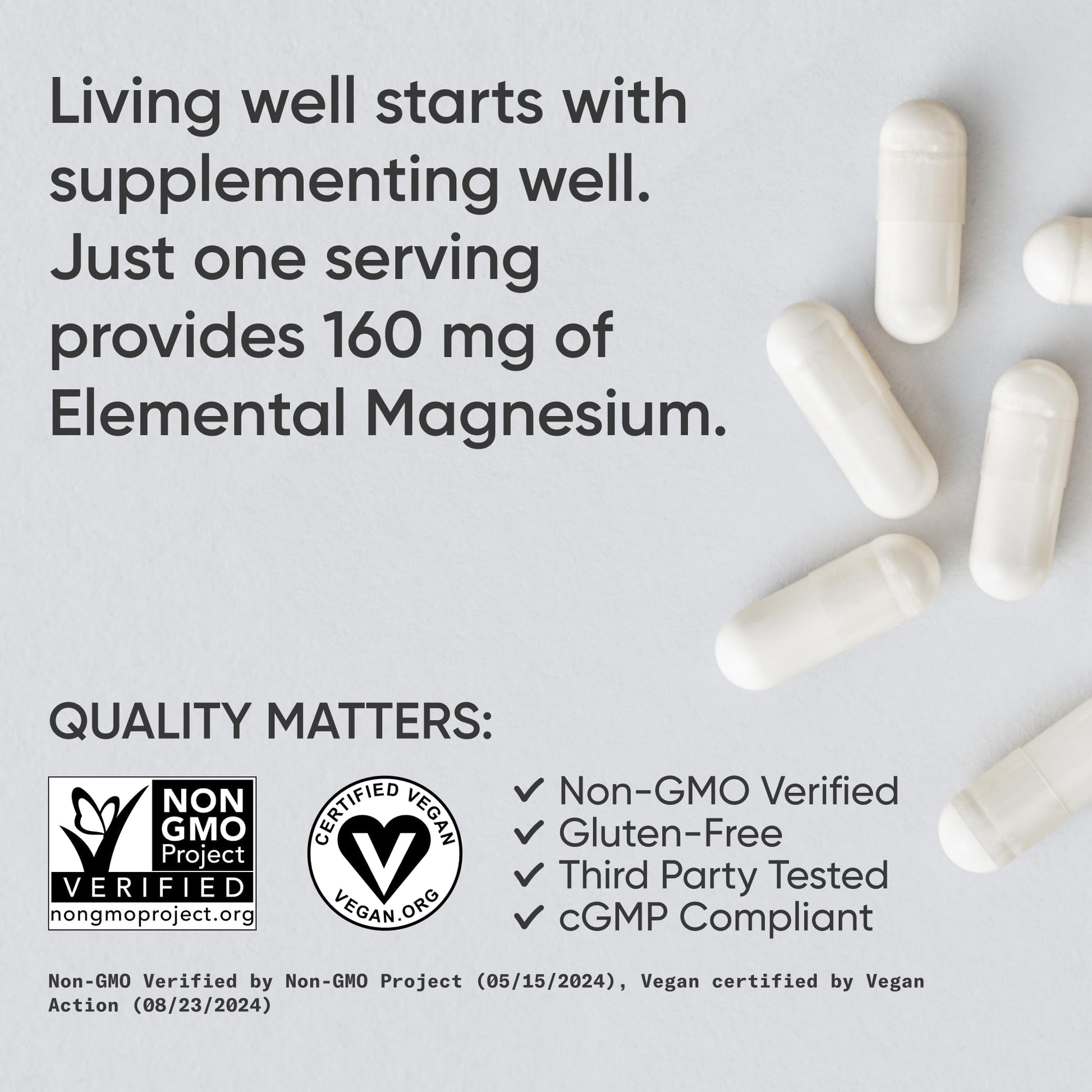 Sports Research® Magnesium Glycinate - Supports Restful Sleep & Enzymatic Processes - 160 mg Chelated Magnesium - Vegan Capsule - 90 Count Sports Research buy supplements Au