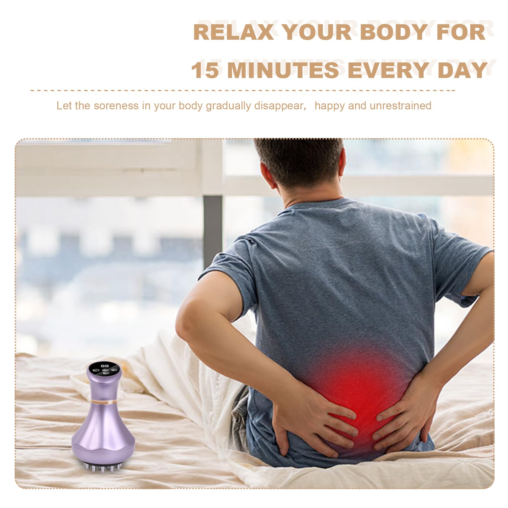 SHANOER 4-in-1 Lymphatic Drainage Massager - Anti Cellulite Massage Tool with Heating/Vibration/Red Light/Microcurrent,Body Sculpting Machine for Legs/Belly/Back/Hips/Reduce Stretch Marks & Cellulite SHANOER buy supplements Au