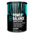 Black and teal supplement container labeled 'Power Balance Women's Wellness' on a white background