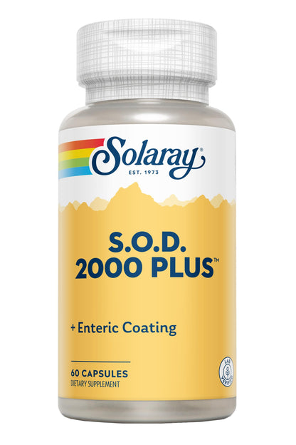 SOLARAY S.O.D. 2000 Plus - Superoxide Dismutase (SOD) and Catalase Antioxidant Supplement, Wellness Support - w/Green Tea Extract, Calcium, Rosemary, Grape Seed Extract, 60-Day Guarantee, 100 Servings SOLARAYBuy Supplements Australia