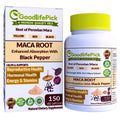 Peruvian Maca Root Capsules 150 ct. Powerful Maca Blend of Yellow Red & Black Maca Root with Black Pepper. All Natural NonGMO Vegan No Stearate No Rice Powder No Silica No Filler GoodlifePickBuy Supplements Australia