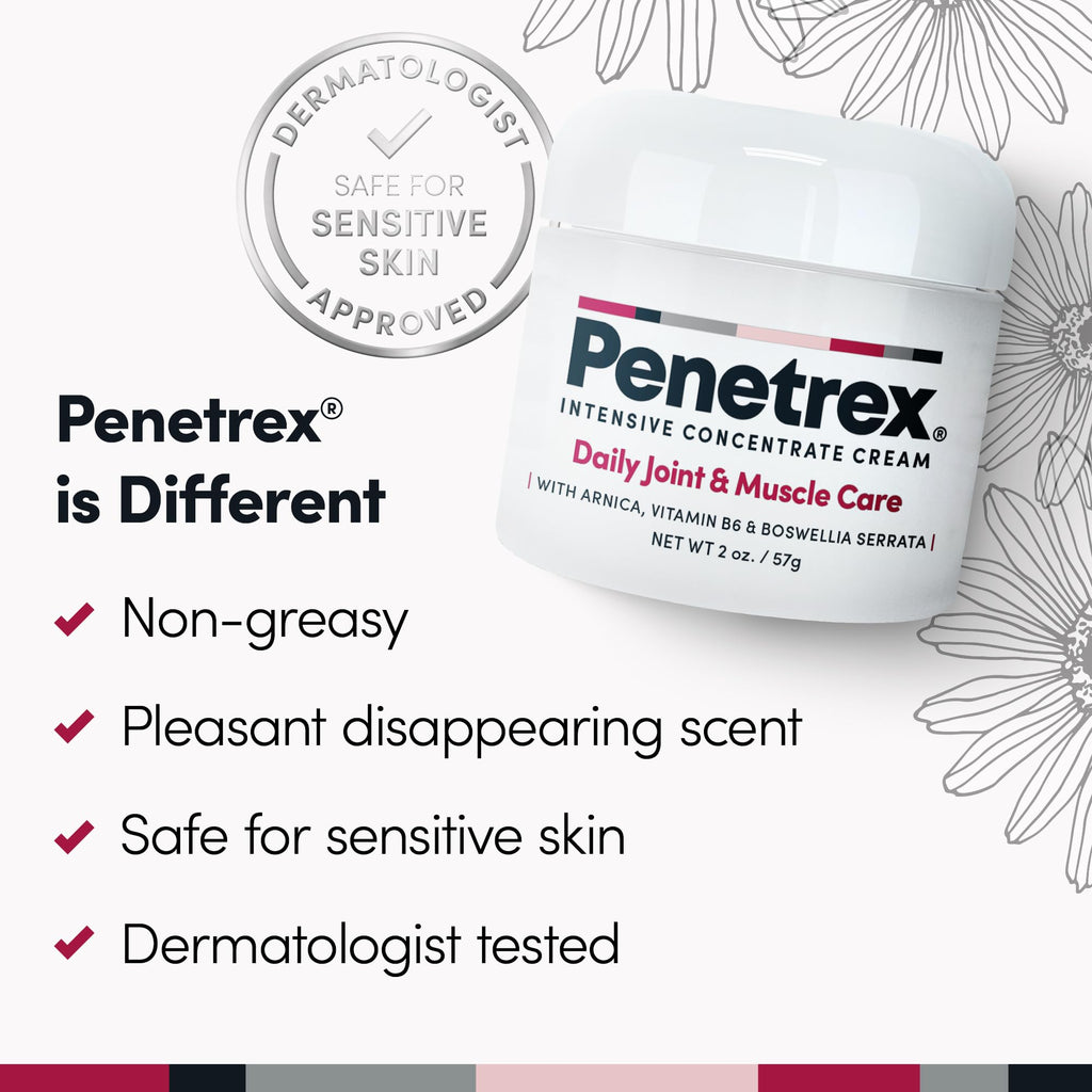 Penetrex Daily Joint & Muscle Care Cream – Soothing Botanical Formula with Arnica, Vitamin B6 & MSM – Lightweight Fast-Absorbing Cream for Everyday Movement - Non-Greasy - Light Scent- 2 oz PenetrexBuy Supplements Australia