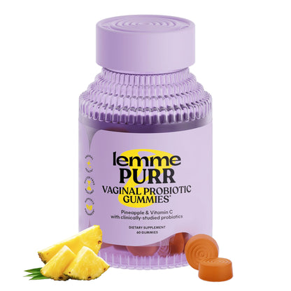 Lemme Purr Vaginal Probiotic Gummies for Women - Balanced pH, Healthy Odor, Yeast Balance & Flora Support