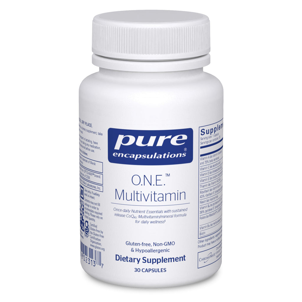 Pure Encapsulations O.N.E. Multivitamin - Once Daily Multivitamin with Antioxidant Complex Metafolin, CoQ10, and Lutein to Support Vision, Cognitive Function, and Cellular Health* - 30 Capsules Pure EncapsulationsBuy Supplements Australia