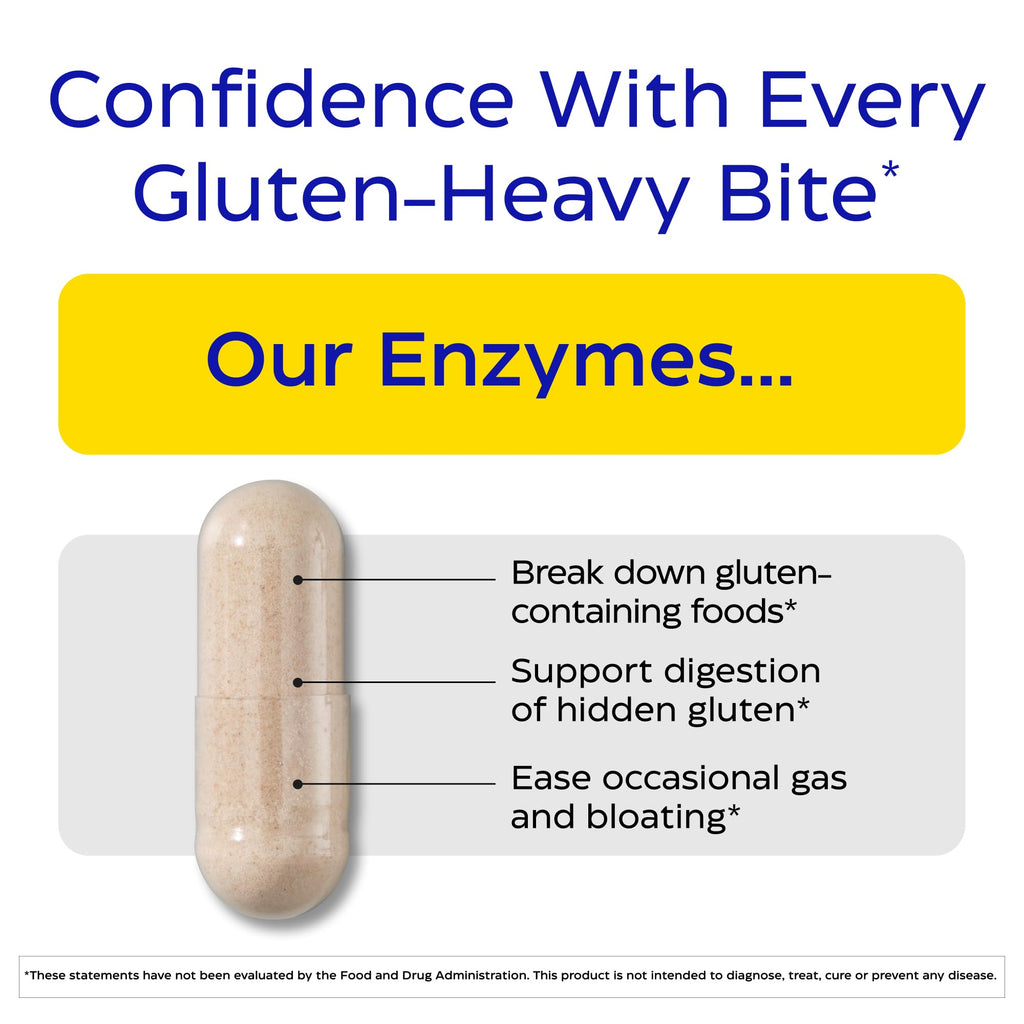 Enzymedica GlutenEase - Digestive Enzyme Supplement for Women & Men, Gluten & Casein Sensitivity Support, Enzymes for Digestion & Gut Health
