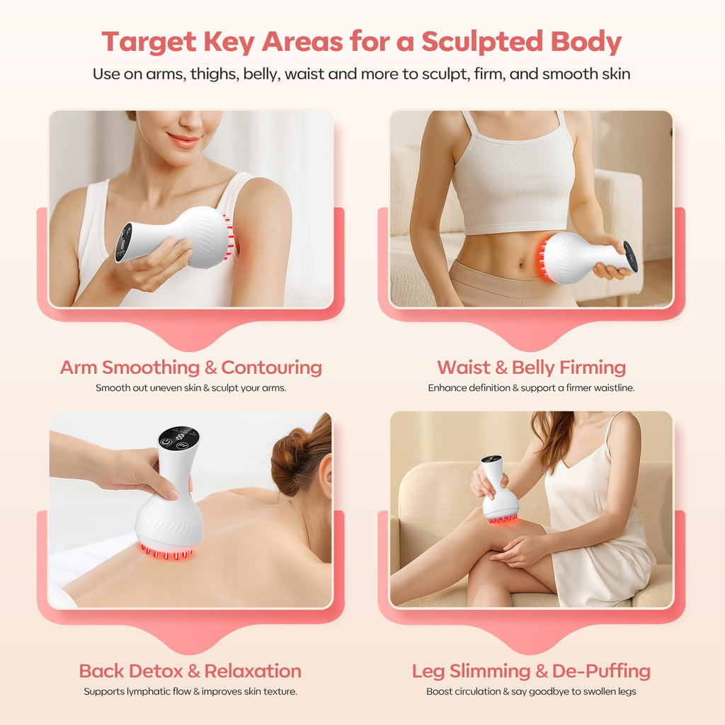 HarrFlow Lymphatic Drainage Massager & Anti Cellulite Massage Tool, Lymphatic Massager,Helps Reduce Stretch Marks & Cellulite，for Belly, Arms & Legs,Body Sculpting Machine with Heat & Vibration HarrFlow buy supplements Au