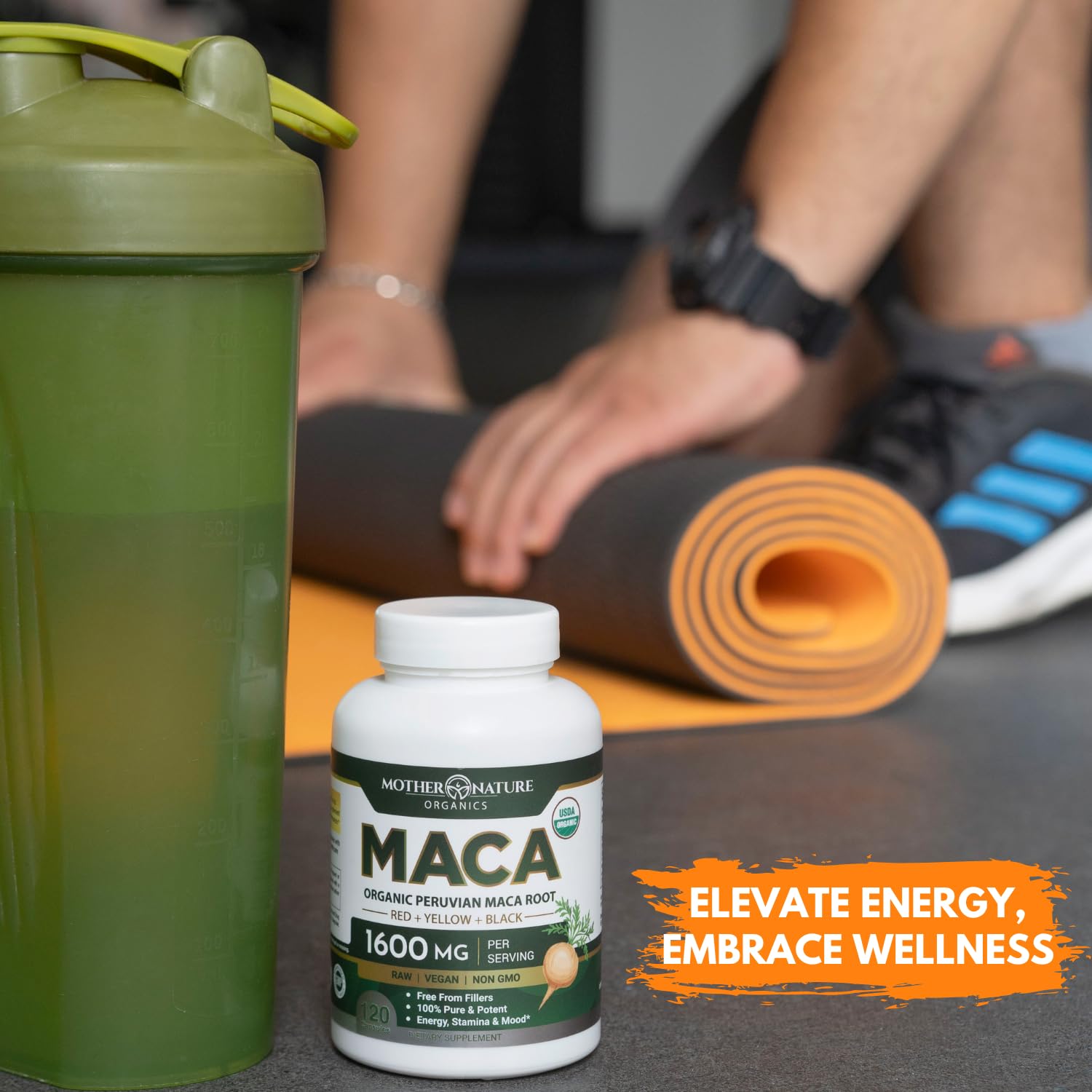 Mother Nature Organic Maca Root Capsules – 1600mg, 120 Vegan Capsules – Non GMO Peruvian Yellow, Red & Black Maca for Men & Women - Energy, Hormone, Brain & Weight Well-Being Mother Nature Organics Superfoods for Organic LivingBuy Supplements Australia