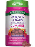 Nature's Truth Hair Skin and Nails Gummies | 80 Count | 2500mcg of Biotin | Vegan, Non-GMO, Gluten Free Supplement | Vitamin for Women & Men Nature's TruthBuy Supplements Australia