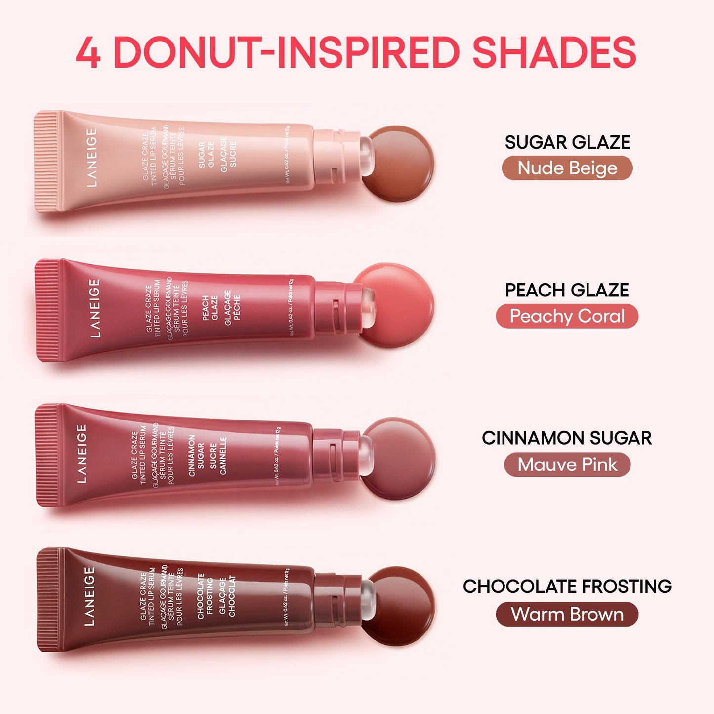 LANEIGE Glaze Craze Tinted Lip Serum, Raspberry Jam: Hydrating Lip Serum for Glossy, Nourished Lips with Plumping Polypeptides LANEIGEBuy Supplements Australia