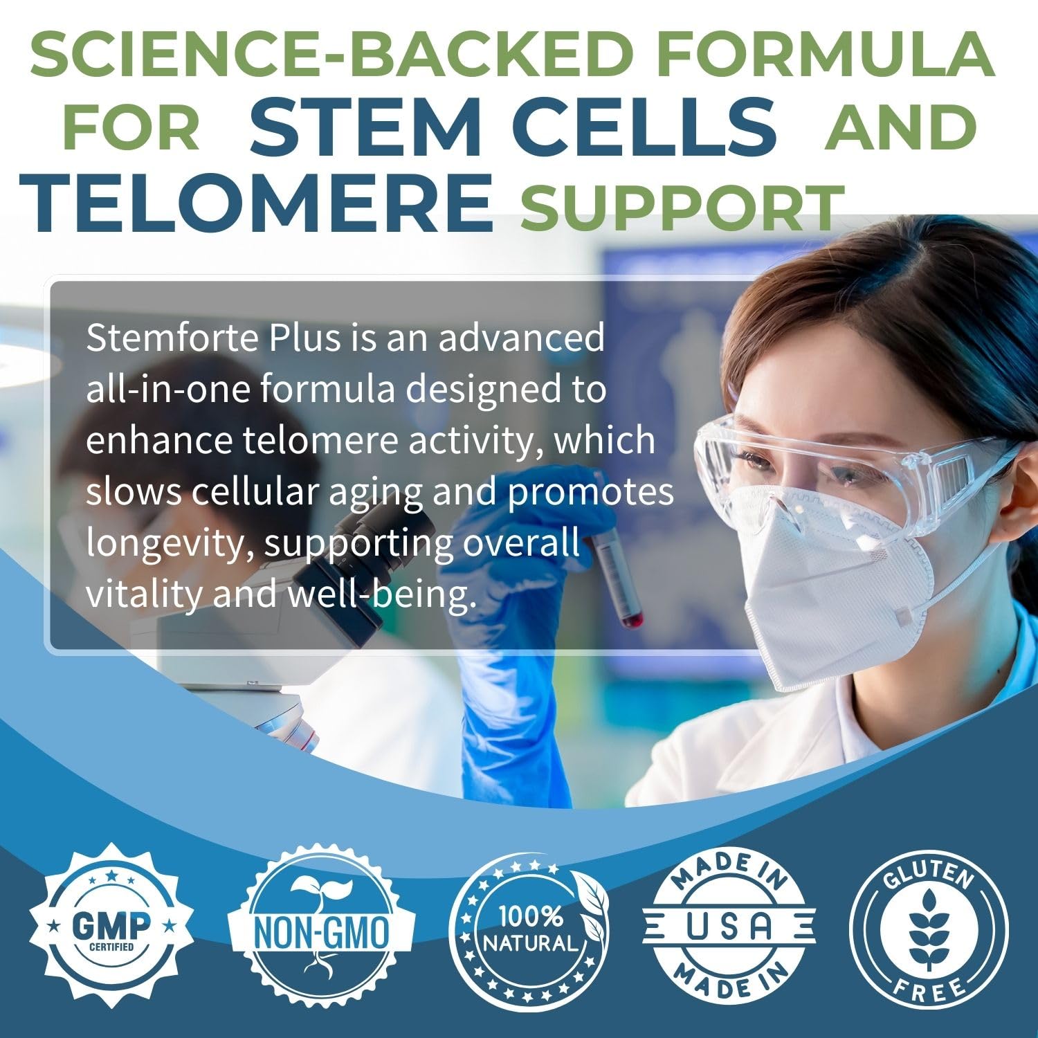 NuVi Global Stemforte Plus Stem Cell and Telomere Supplements – Cell Regeneration, Cell Growth & Telomere Support for Healthy Aging & Cellular Health – 90 Capsules for Men & Women NuVi Global buy supplements Au
