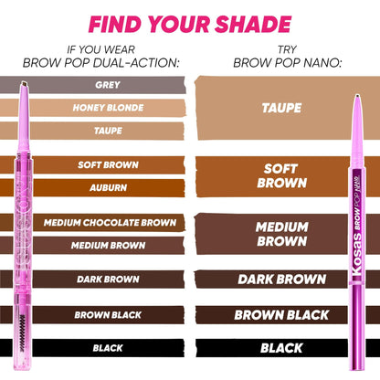 Kosas Brow Pop Eyebrow Pencil – Brow Pencil with Spoolie, Medium Brown KosasBuy Supplements Australia