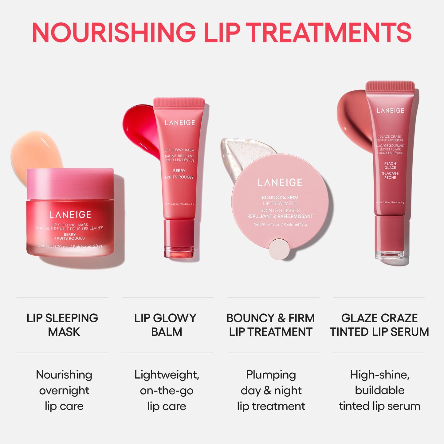 LANEIGE Glaze Craze Tinted Lip Serum, Raspberry Jam: Hydrating Lip Serum for Glossy, Nourished Lips with Plumping Polypeptides LANEIGEBuy Supplements Australia